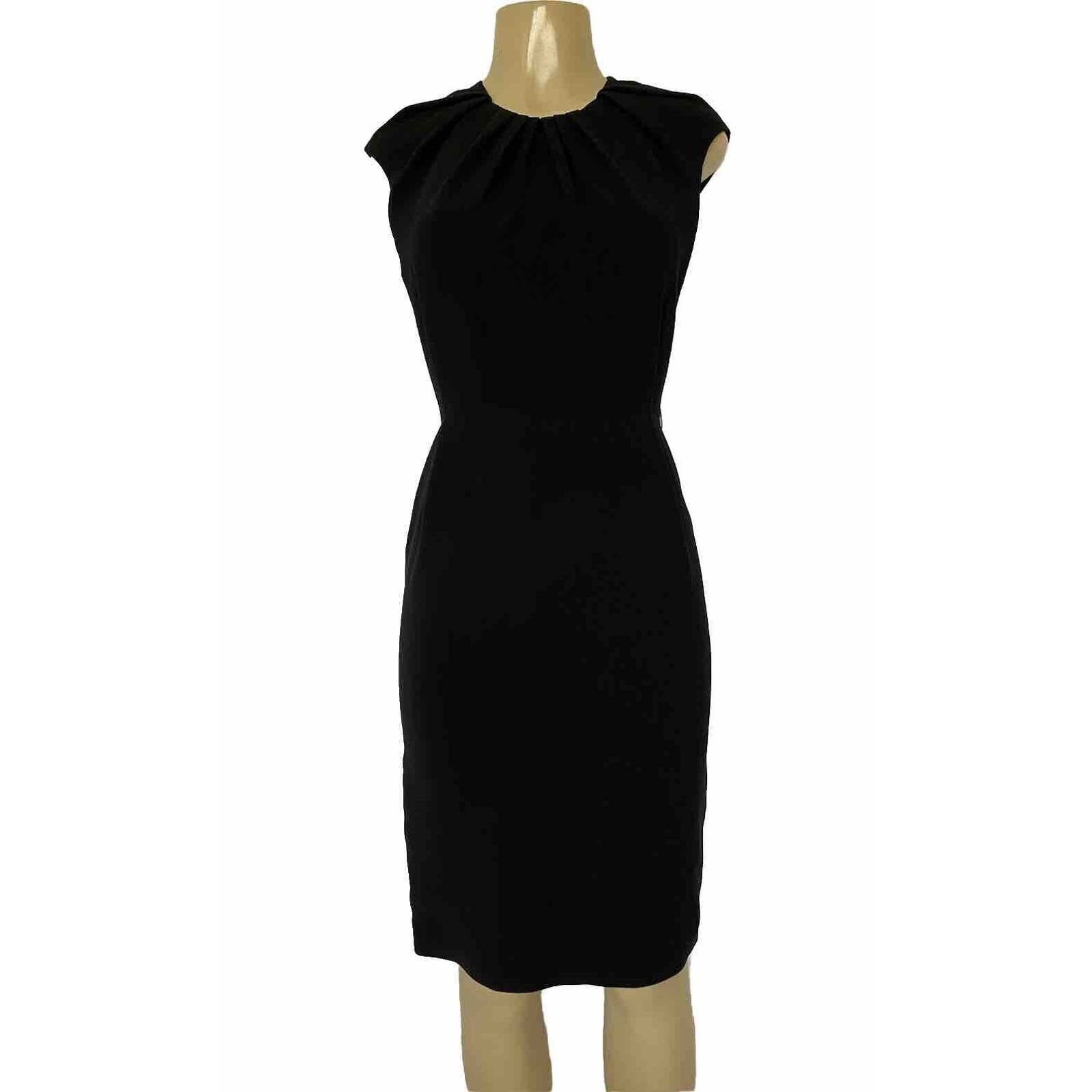 Image of Carolina Herrera Little Black Dress Sheath Sleeveless Crew 4, Women's (Size Small)