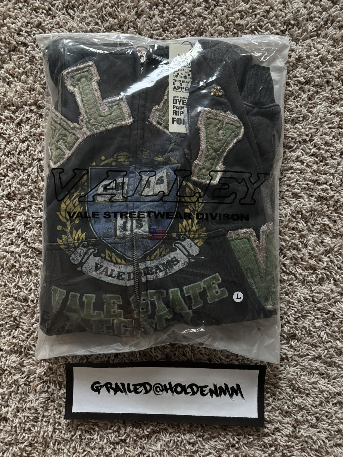 Vale Vale Forever Black Green Gem Zip Up Hoodie State Legacy Size US L / EU 52-54 / 3 - 19 Thumbnail