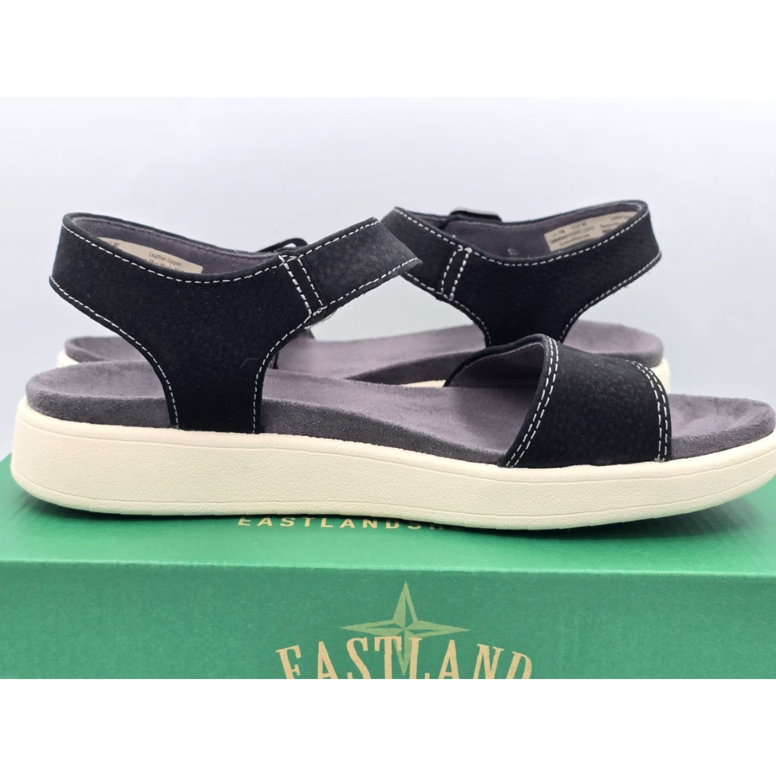 Eastland VINTAGE Eastland Women's Longwood Black Backstrap Slide Sandal Sz 9 M Size US 9 / IT 39 - 7 Thumbnail
