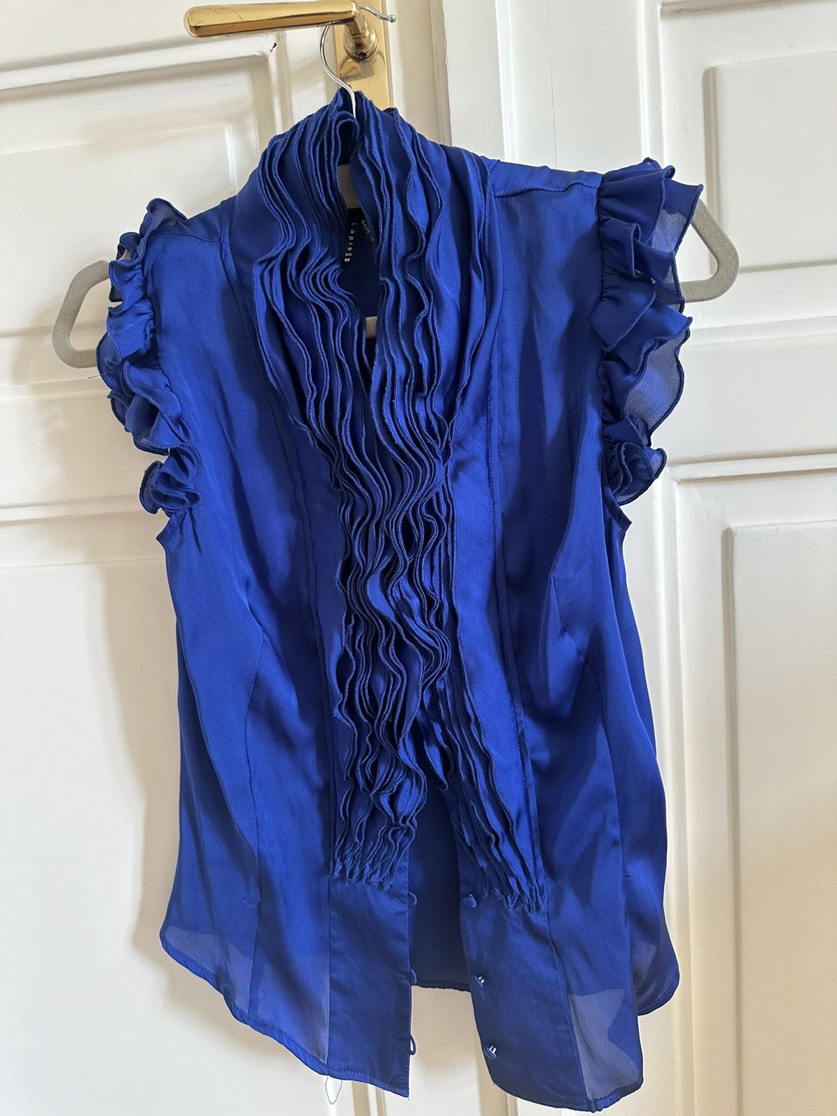 Other Electric blue sleeveless silk top Size S / US 4 / IT 40 - 1 Thumbnail