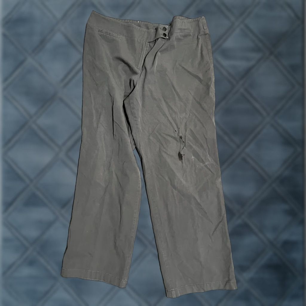 Eileen Fisher EILEEN FISHER Pants Stretch Twill Relaxed Gray XL Womens Wide-Leg Chino Size 40" / US 18 - 1 Thumbnail