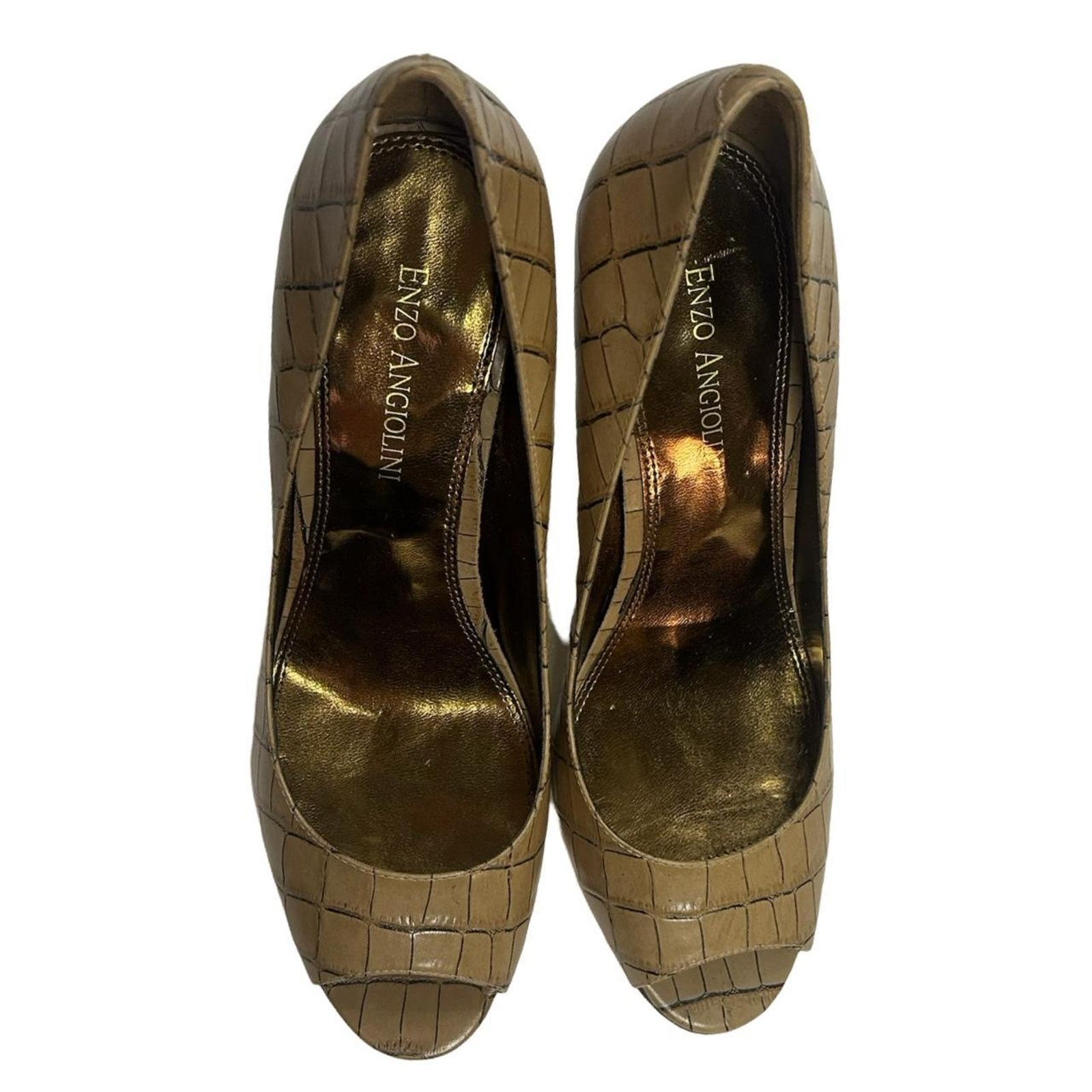 Vintage Y2k heels peep toe Enzo angiolinisz 8 leather Size US 8 / IT 38 - 4 Thumbnail