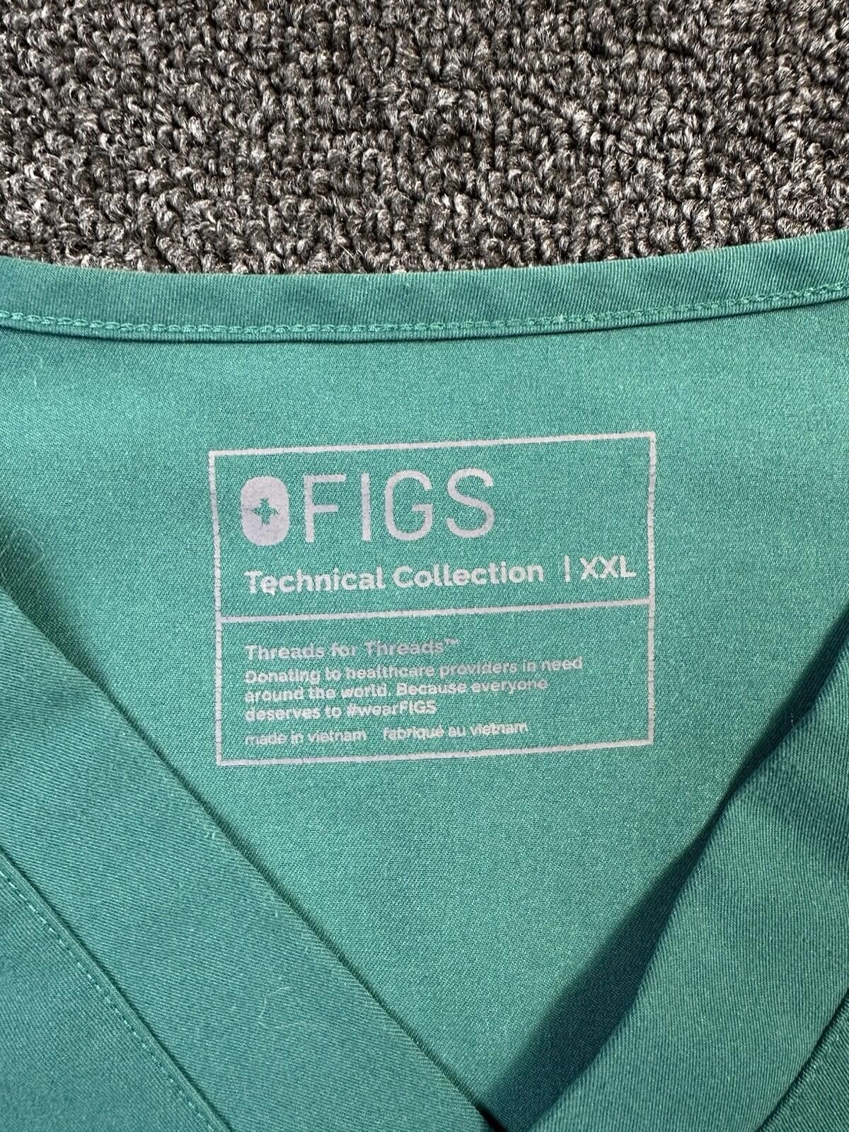 Other Figs Technical Collection Men’s XXL Green 3 Pocket Scrub Top Size US XXL / EU 58 / 5 - 4 Thumbnail