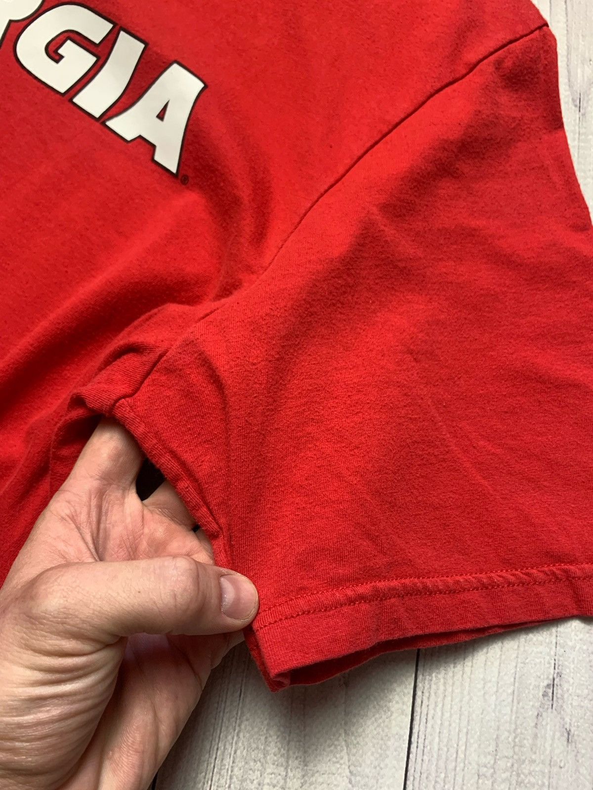 Nike × Vintage Nike Georgia T-shirt swoosh size XL red Size US XL / EU 56 / 4 - 5 Thumbnail