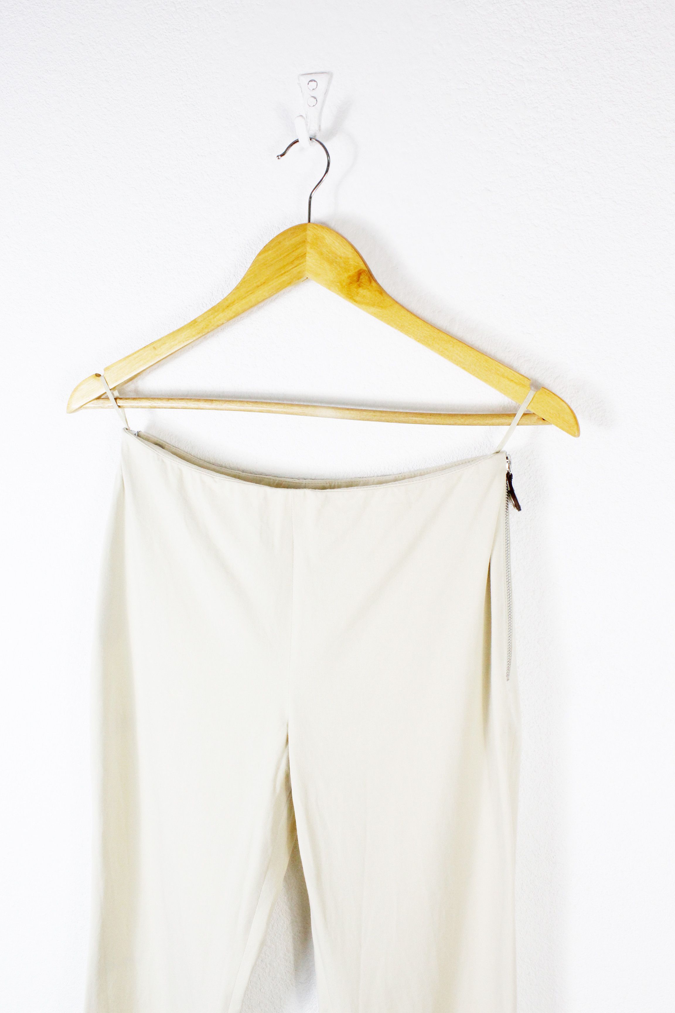 Prada Womens Prada Beige Track Lightweight Cropped Pants Trousers Size 28" / US 6 / IT 42 - 2 Thumbnail