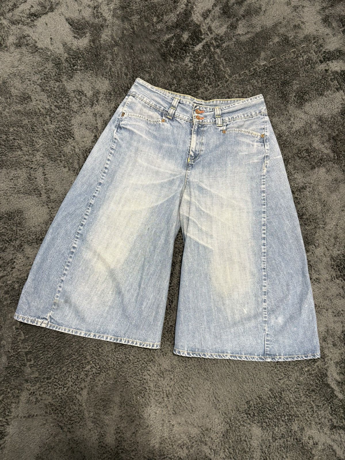 Levi's RARE Vintage Levis Engineered Jeans Baggy Shorts JNCO Style Size US 32 / EU 48 - 1 Thumbnail