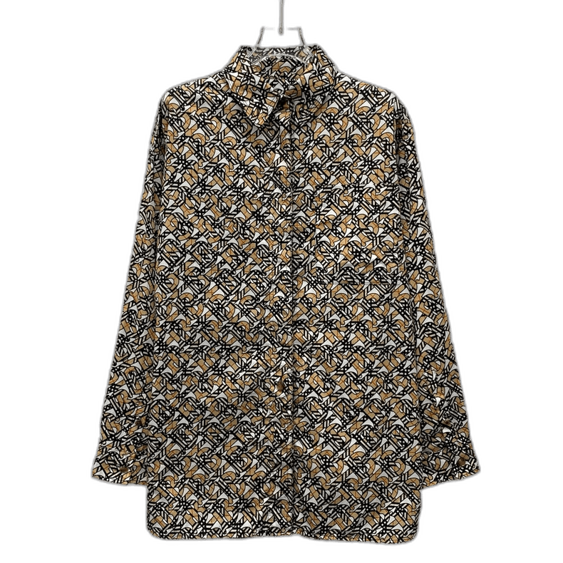 Burberry Burberry Brown Silk Set with TB Print Size S / US 4 / IT 40 - 1 Thumbnail