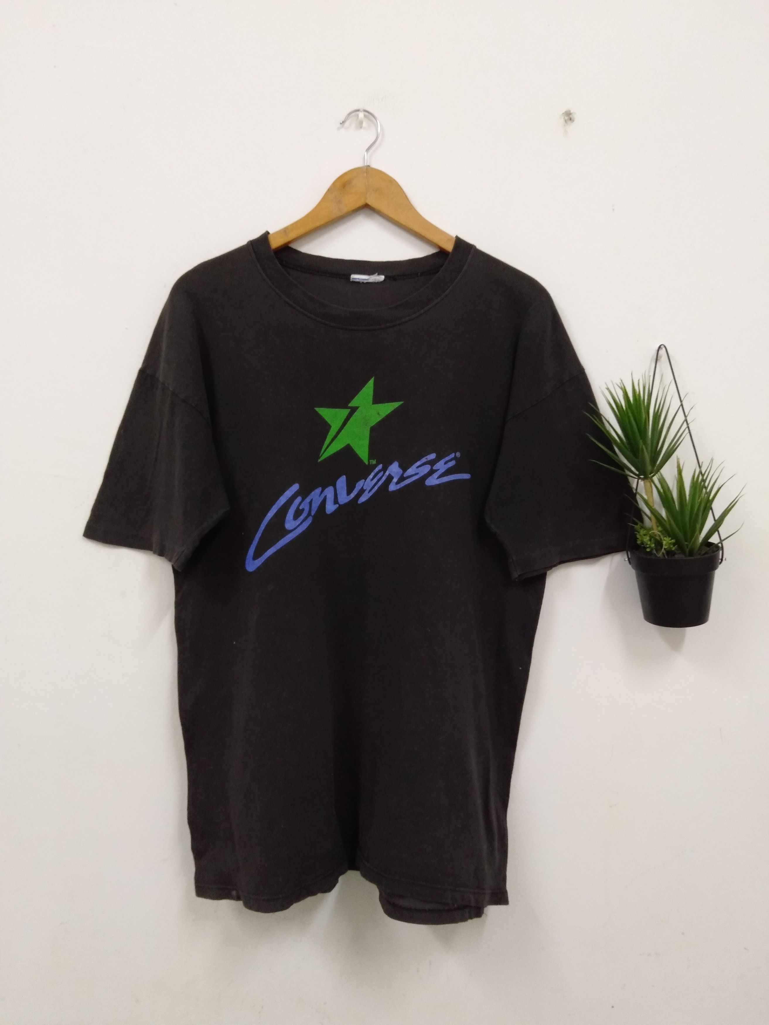 Converse Vintage 90s Converse All Star promo t shirt Single stich Size US L / EU 52-54 / 3 - 1 Thumbnail