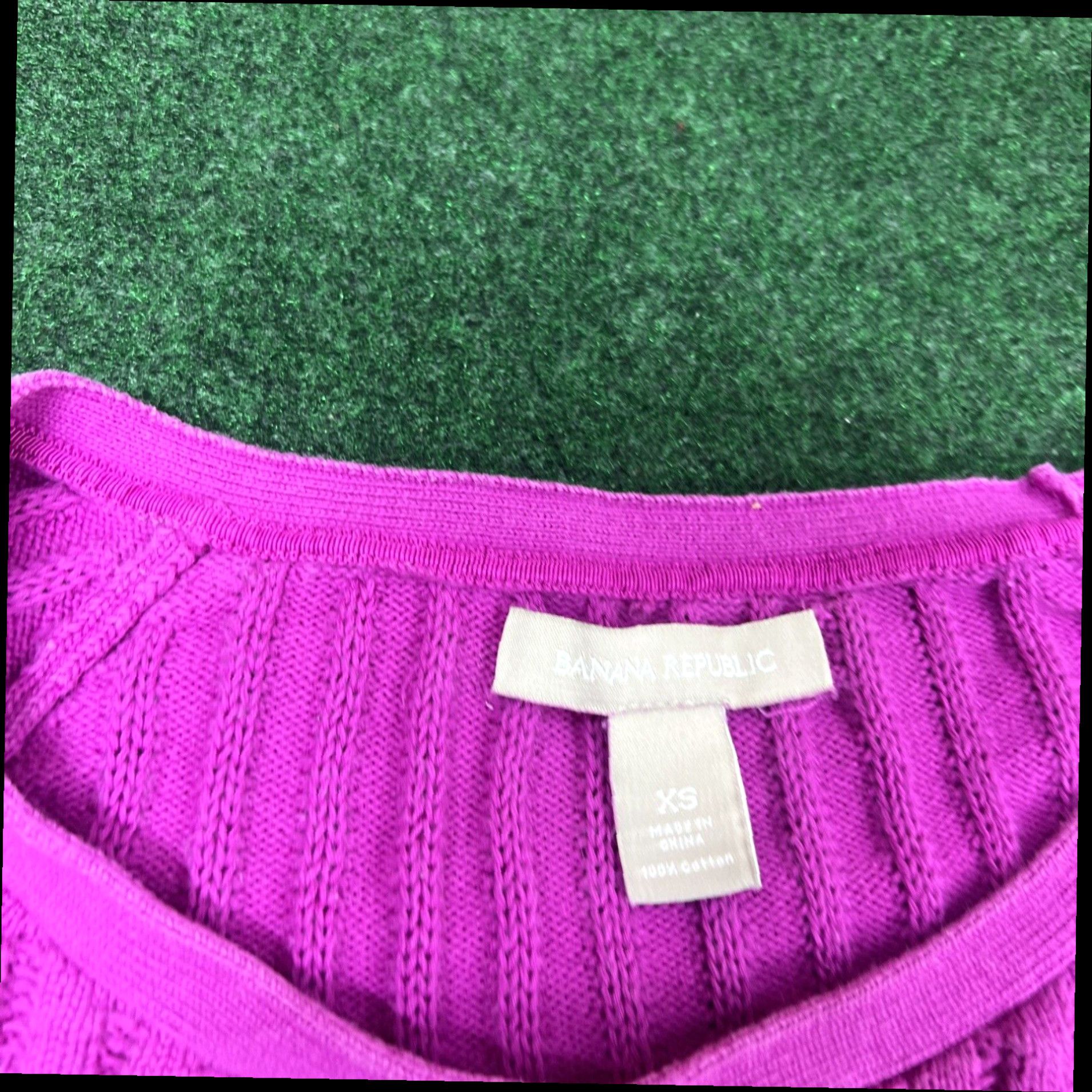 Banana Republic Banana Republic Sweater Pullover Cotton Size XS Cable Knit Ribbed Purple Size XS / US 0-2 / IT 36-38 - 5 Thumbnail