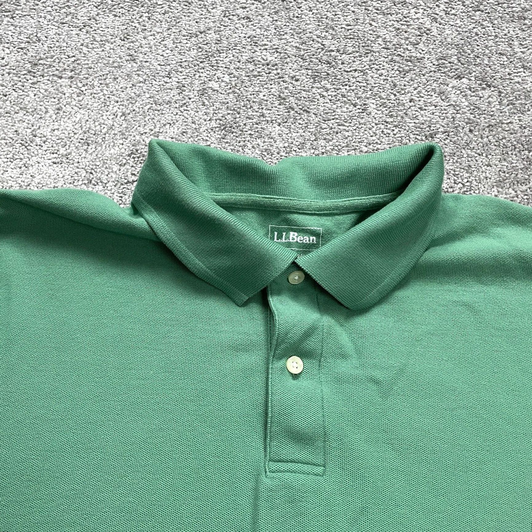 Vintage VINTAGE L.L. Bean Polo Shirt Men XXL Green Casual Activewear Golf Cotton Short Sleeve Size US XXL / EU 58 / 5 - 3 Thumbnail