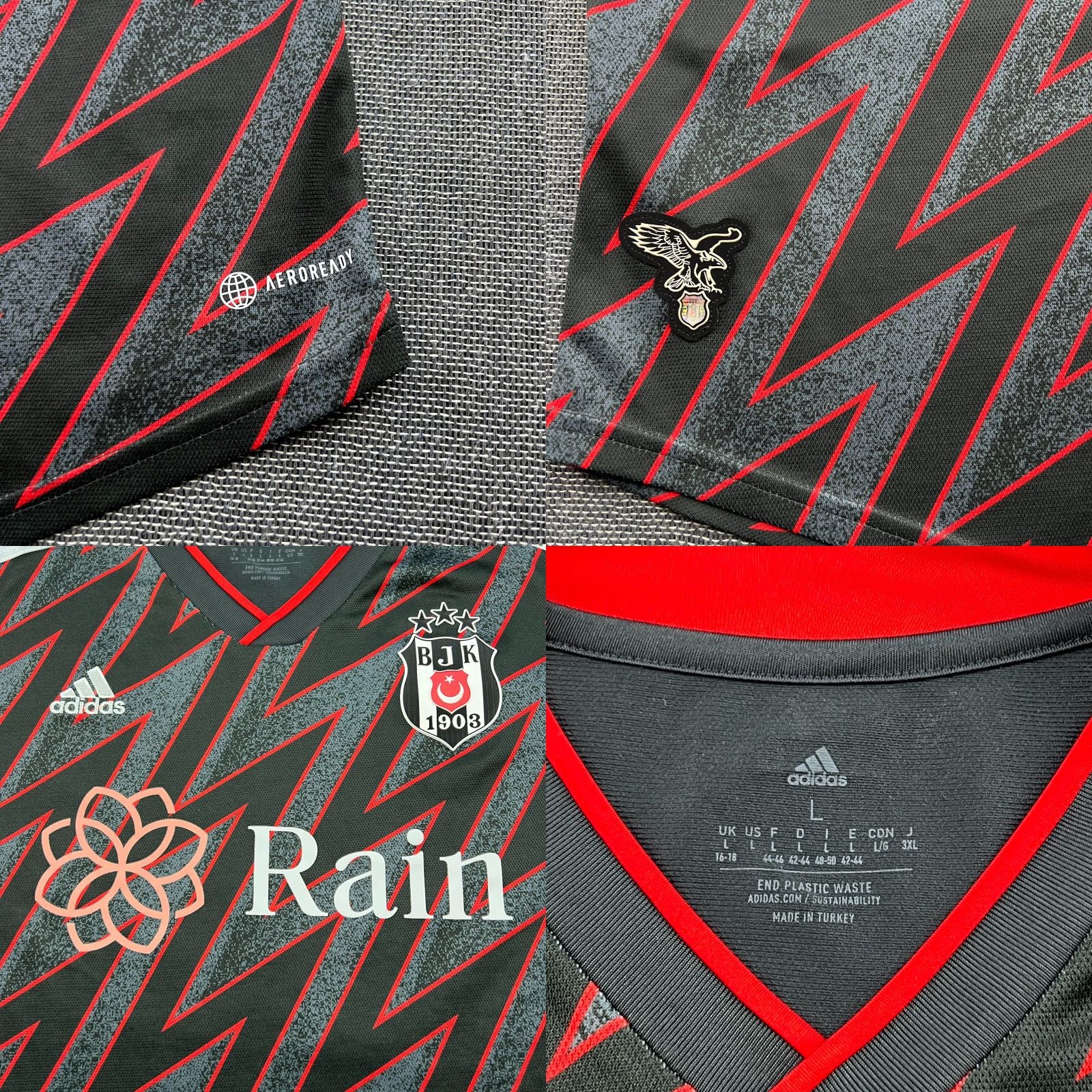 Adidas adidas Besiktas 2022 2023 Third Football Jersey Womens L Dele Alli Multicolor Short Sleeve T-Shirt Jersey Sportswear Mens Womens Girls Boys Size L / US 10 / IT 46 - 9 Thumbnail