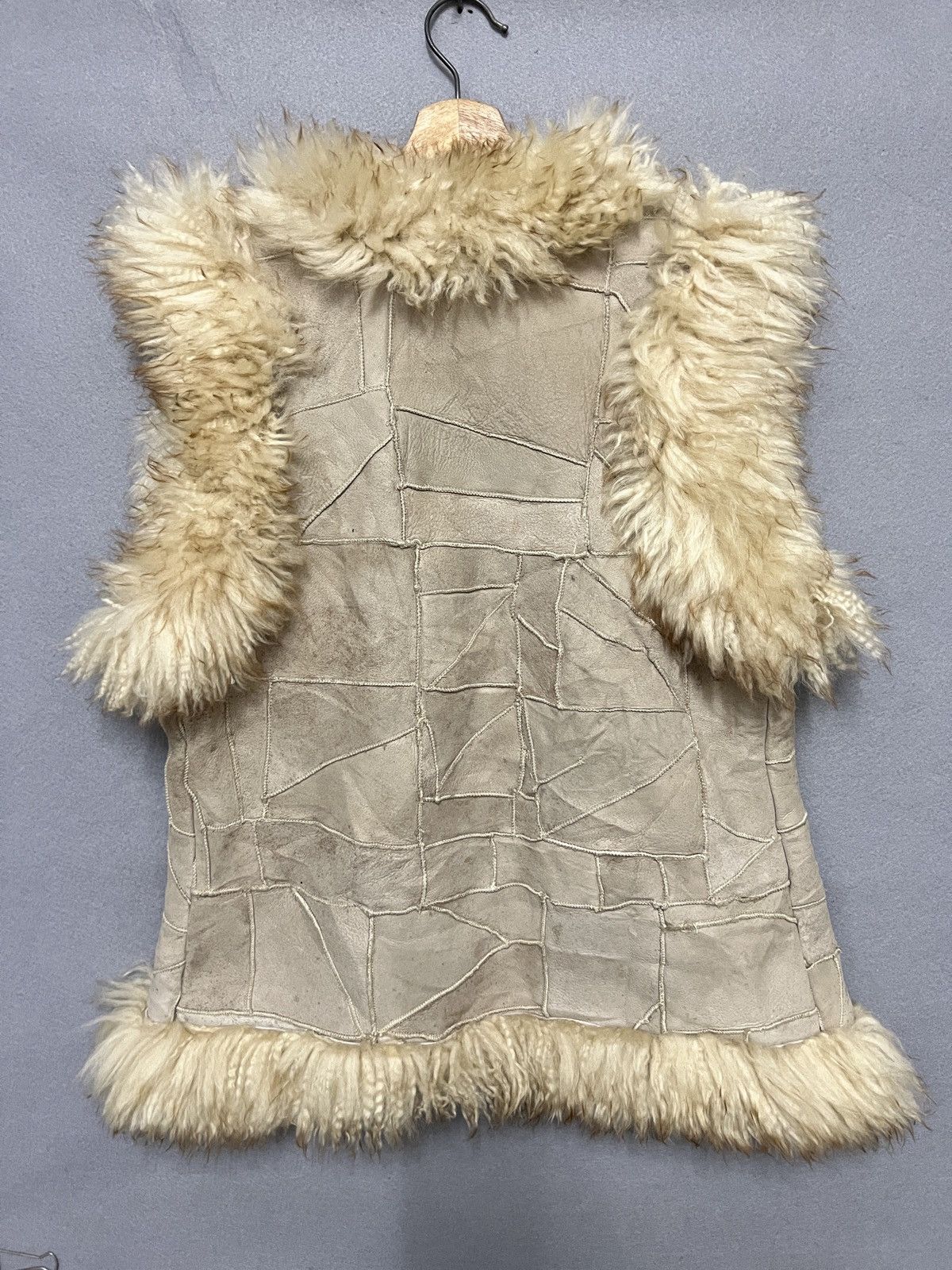 Vintage 71. Vintage Sheep Skin Leather Vest Jacket Size US M / EU 48-50 / 2 - 2 Thumbnail
