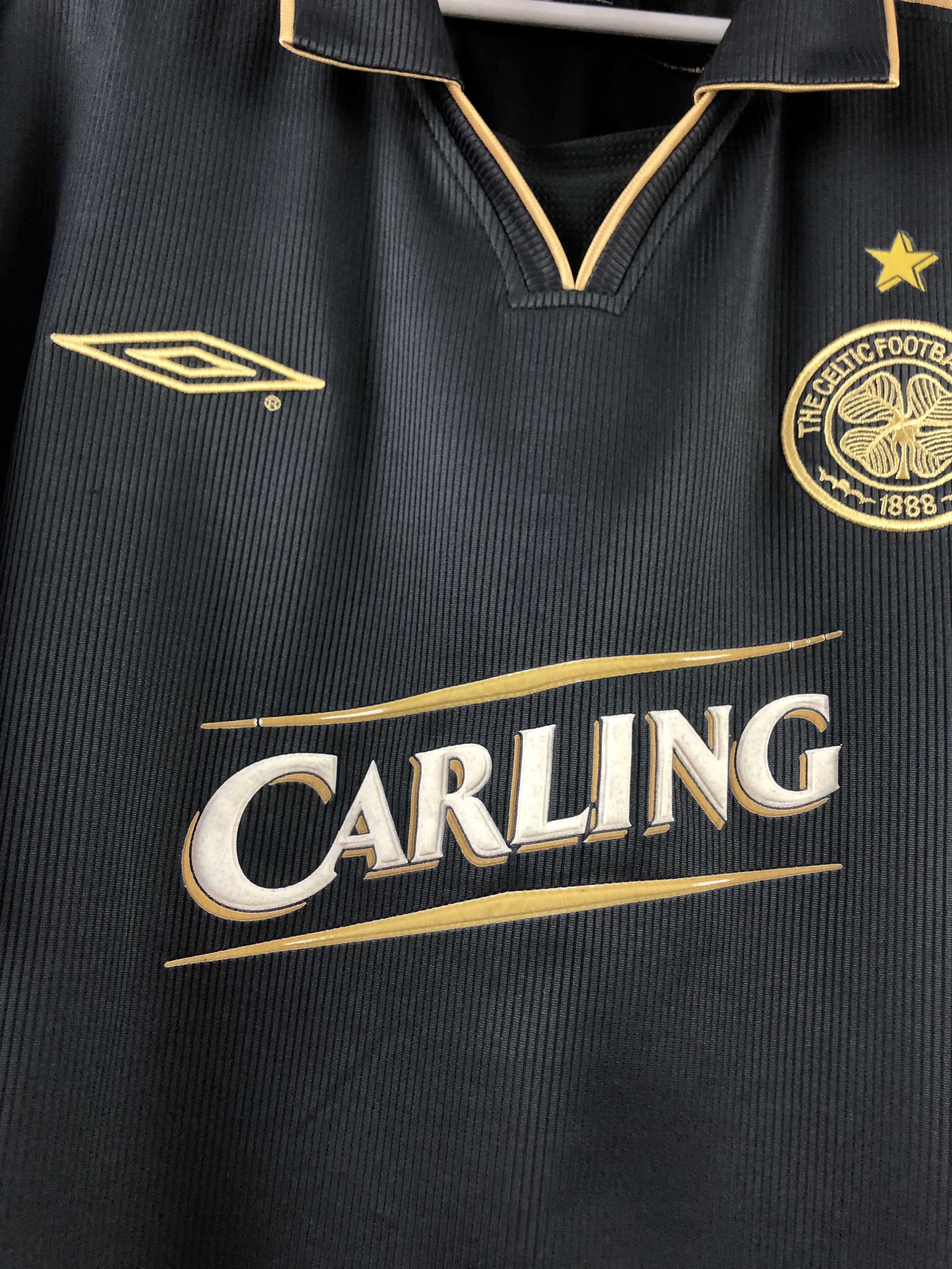 Umbro Celtic football shirt 2003 Soccer Umbro Jersey Black Trikot Size US XXL / EU 58 / 5 - 5 Thumbnail
