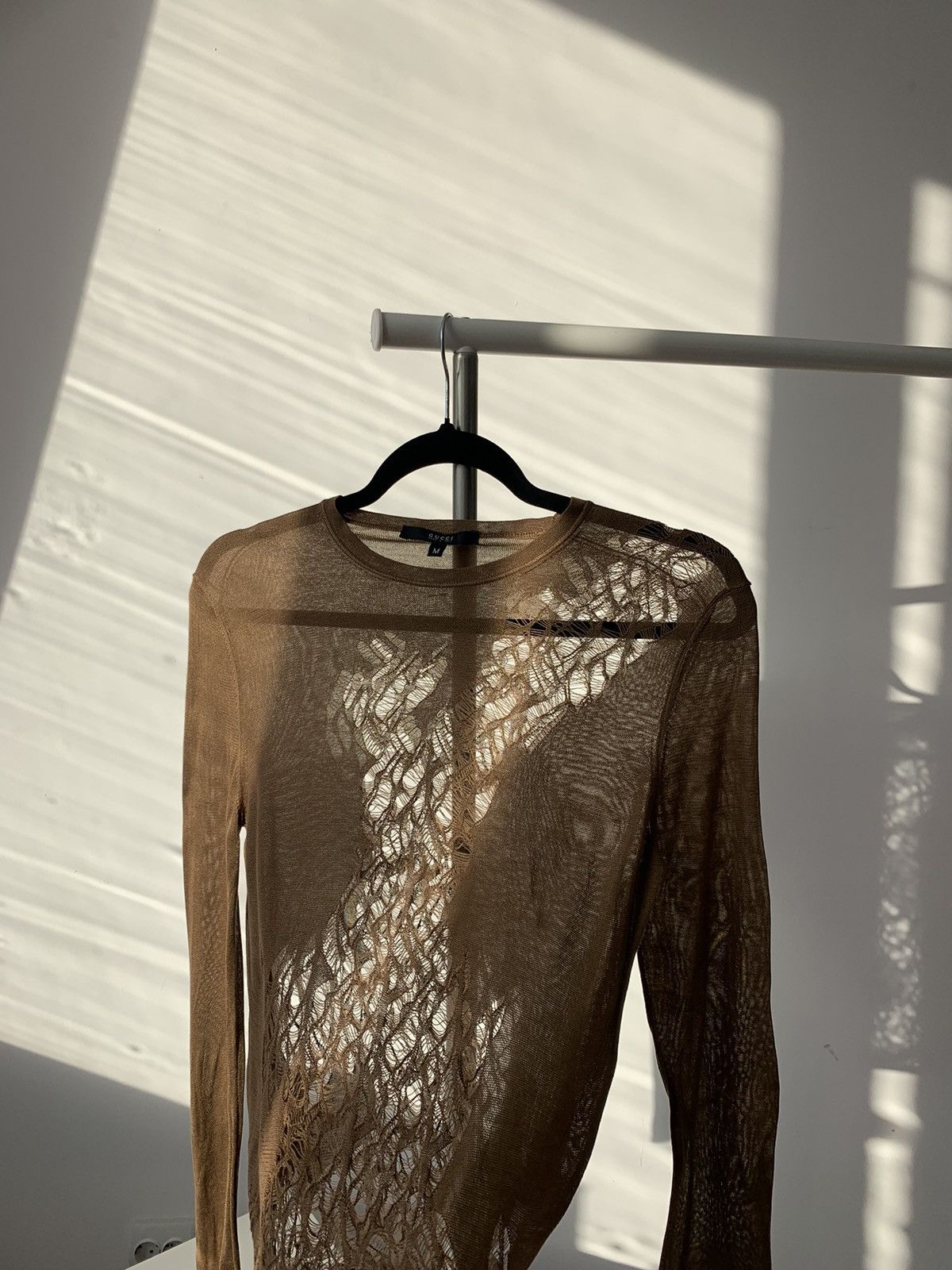 Gucci 2000’s Gucci By Tom Ford Silk Mesh Sweater / Pullover Size M / US 6-8 / IT 42-44 - 9 Thumbnail