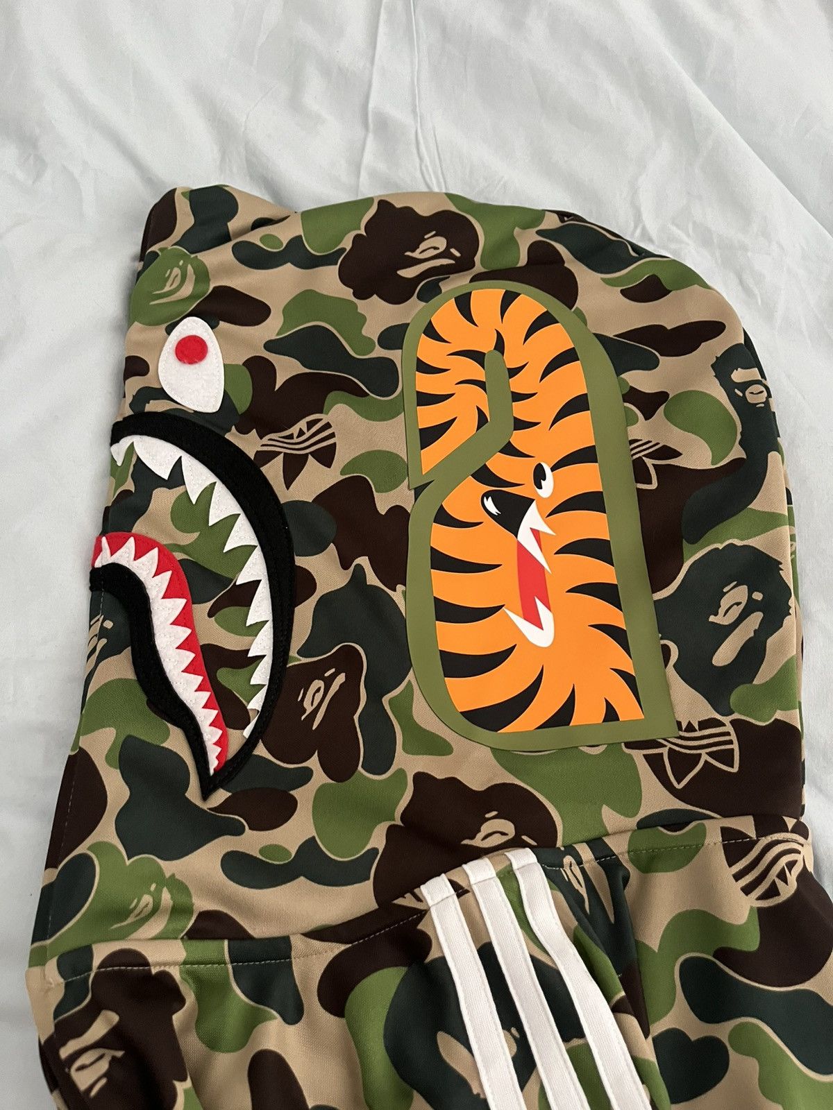 Adidas × Bape Camo Shark Full Zip Hoodie Size US XL / EU 56 / 4 - 5 Thumbnail