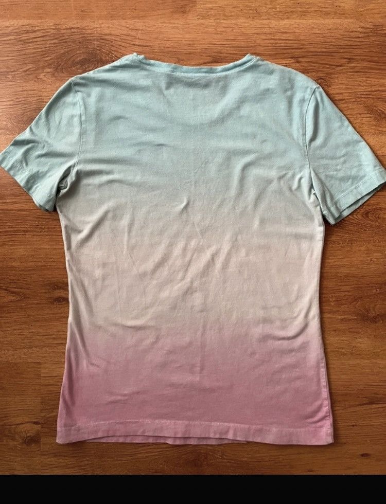 Moschino × Vintage Blue Pink Ombre Short Sleeve Moschino Tee Center Logo Size L Size L / US 10 / IT 46 - 5 Thumbnail