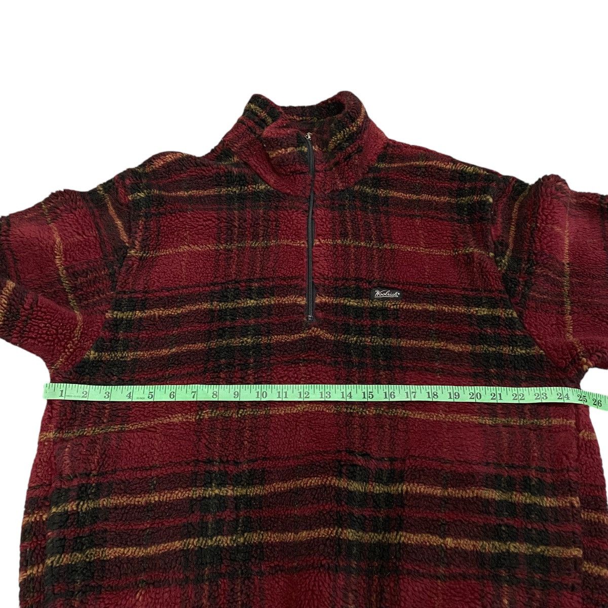 Vintage × Woolrich Woolen Mills Vintage Woolrich Tartan Plaid Half Zip Fleece Size US XL / EU 56 / 4 - 11 Thumbnail