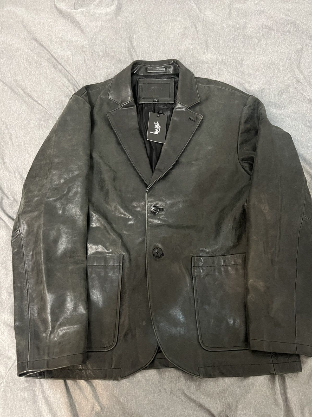 【希少】STUSSY Leather Sport Coat Stussy leather sport coat