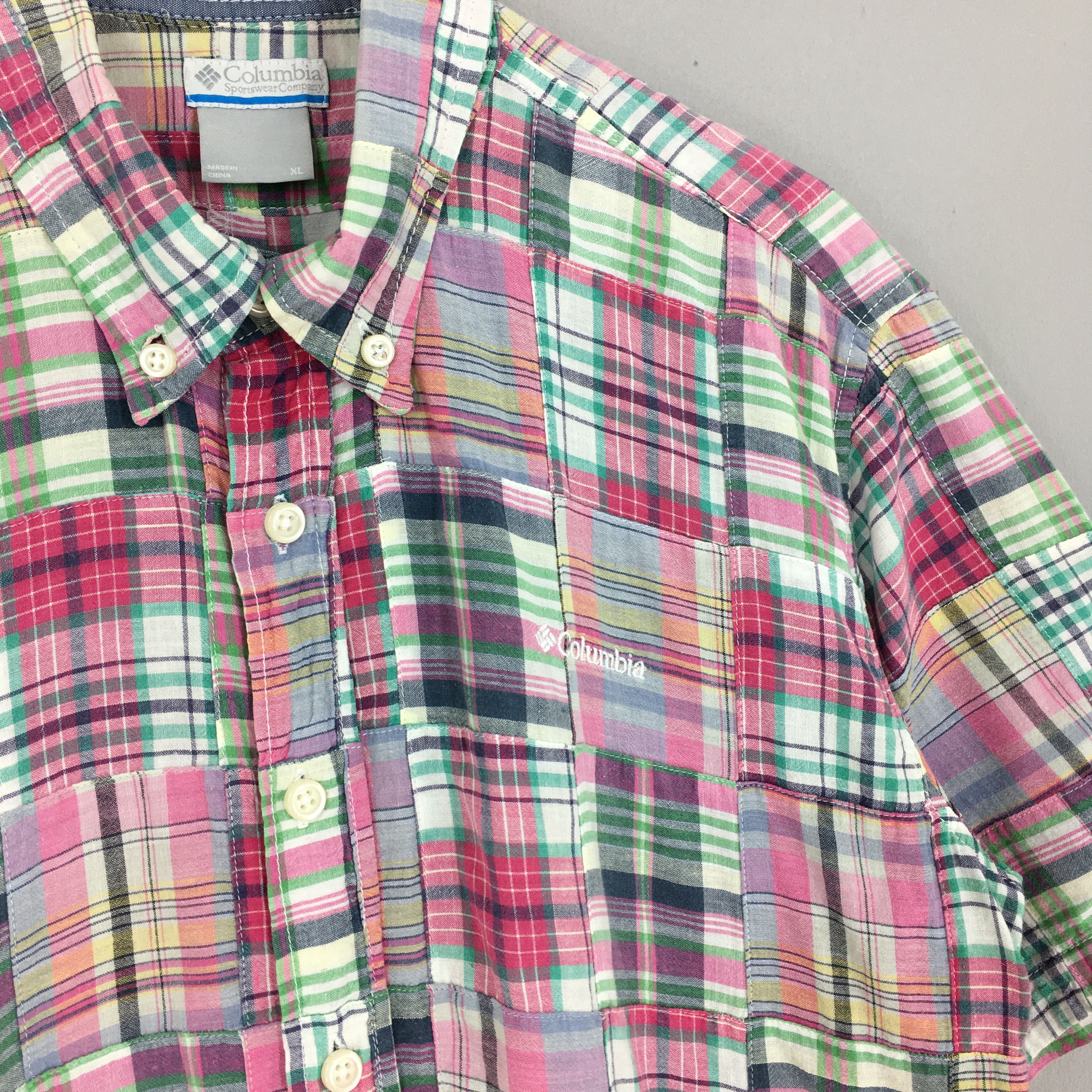Columbia Vintage Columbia Sportswear Patchwork Checkered Flannel Size US XL / EU 56 / 4 - 4 Thumbnail