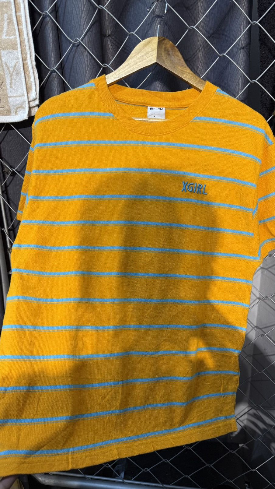 Japanese Brand XGIRL STRIPED TSHIRT YELLOW BLUE Size US S / EU 44-46 / 1 - 2 Thumbnail