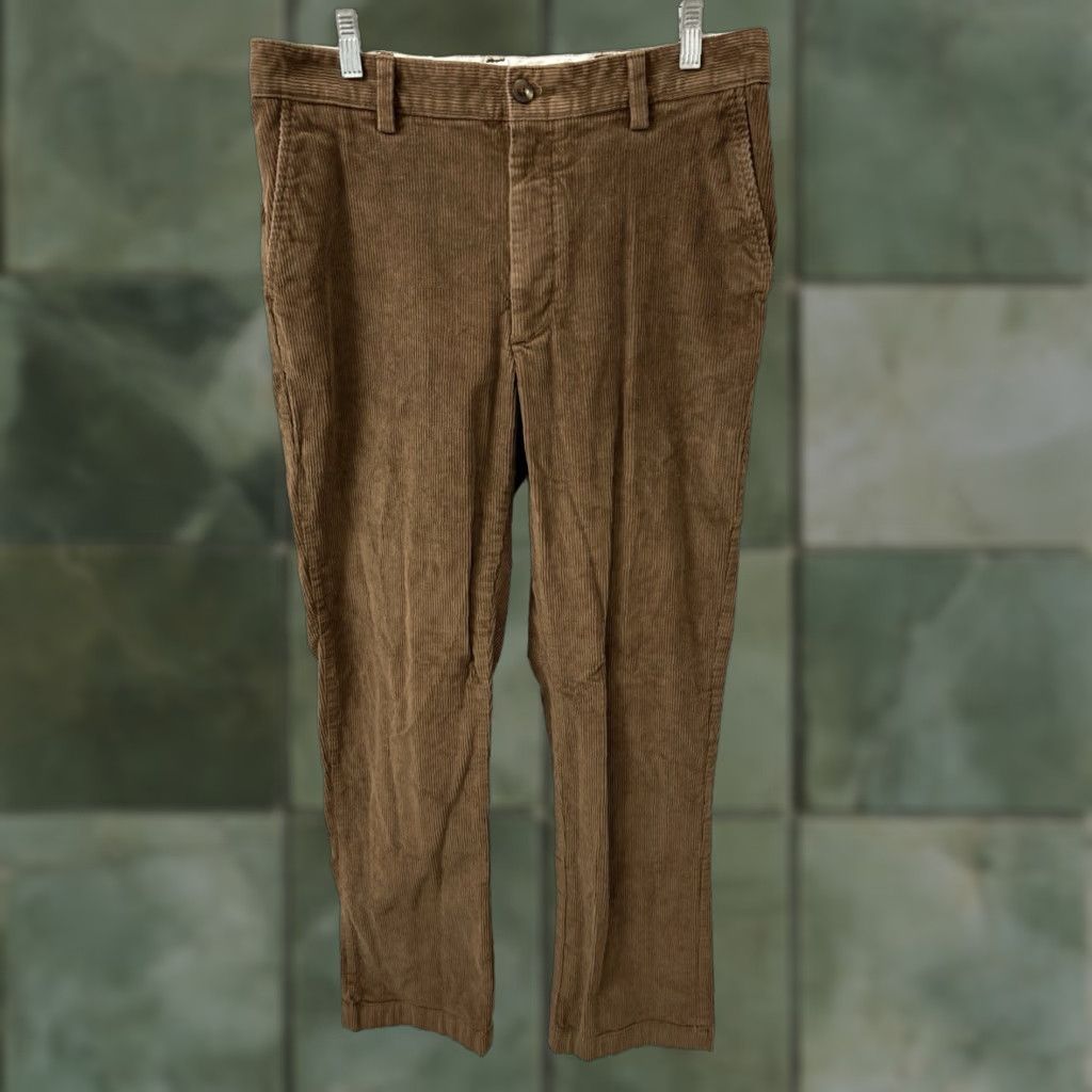 Vintage LL Bean Country Corduroy Pants Mens 33x32 Brown Classic Fit Stretch 502835 Size US 33 - 1 Thumbnail