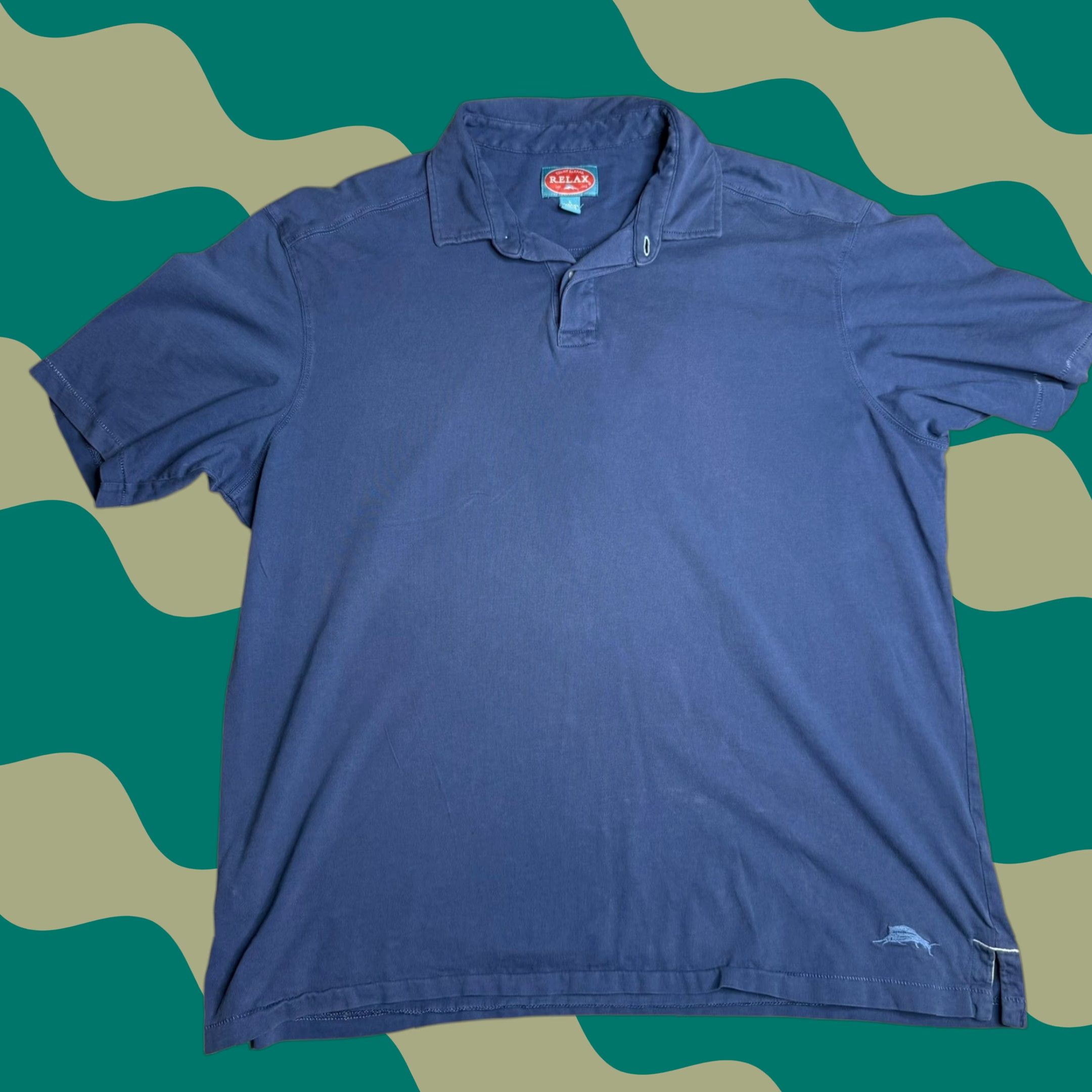 Tommy Bahama VINTAGE Tommy Bahama Relax Polo Shirt Mens L Blue Marlin Embroidered Cotton Casual Size US L / EU 52-54 / 3 - 1 Thumbnail