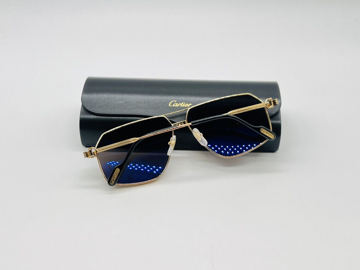 Cartier Cartier CT0270S 001 Square Gold Grey Cartier Sunglasses Size ONE SIZE - 6 Thumbnail