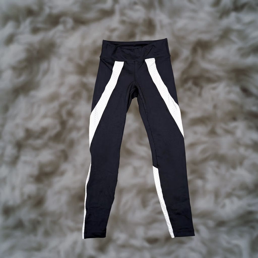 Vintage Koral Leggings Womens Small Black White Vixen Athletic Yoga Compression Size 28" / US 6 / IT 42 - 1 Thumbnail