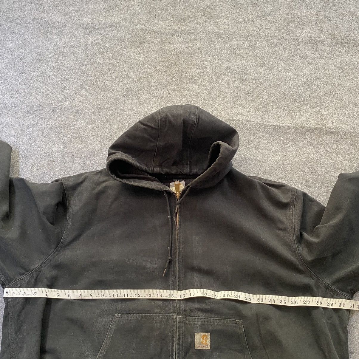 Carhartt Vintage Carhartt Faded Black Hooded Jacket Size US XL / EU 56 / 4 - 8 Thumbnail