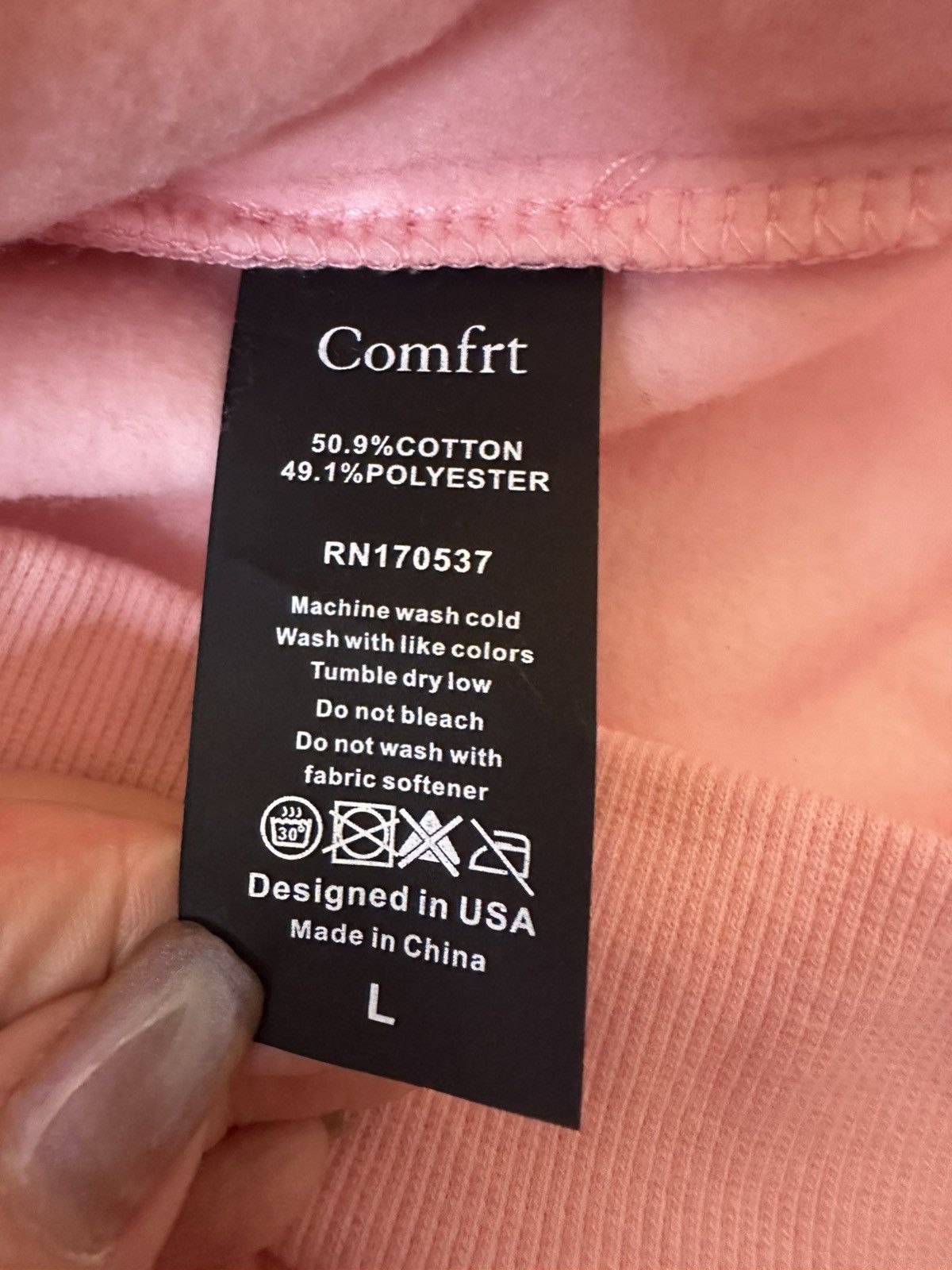 Comfort Colors Comfrt Airplane Mode Travel Hoodie built Eye Mask NEW LARGE Size L / US 10 / IT 46 - 7 Thumbnail