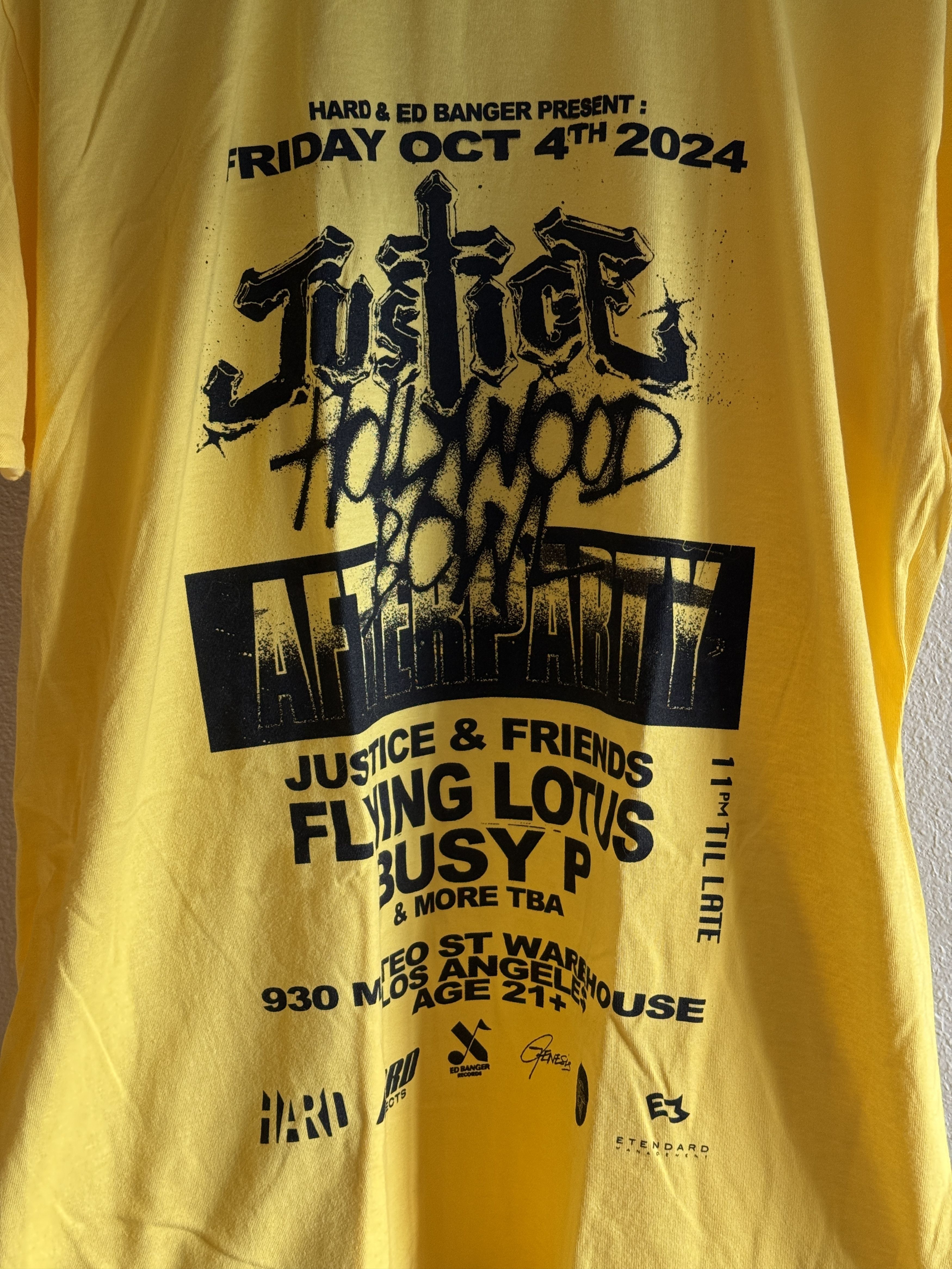 Band Tees Justice Afterparty T-shirt Tour Hollywood Bowl Ed Banger Size US XL / EU 56 / 4 - 2 Thumbnail