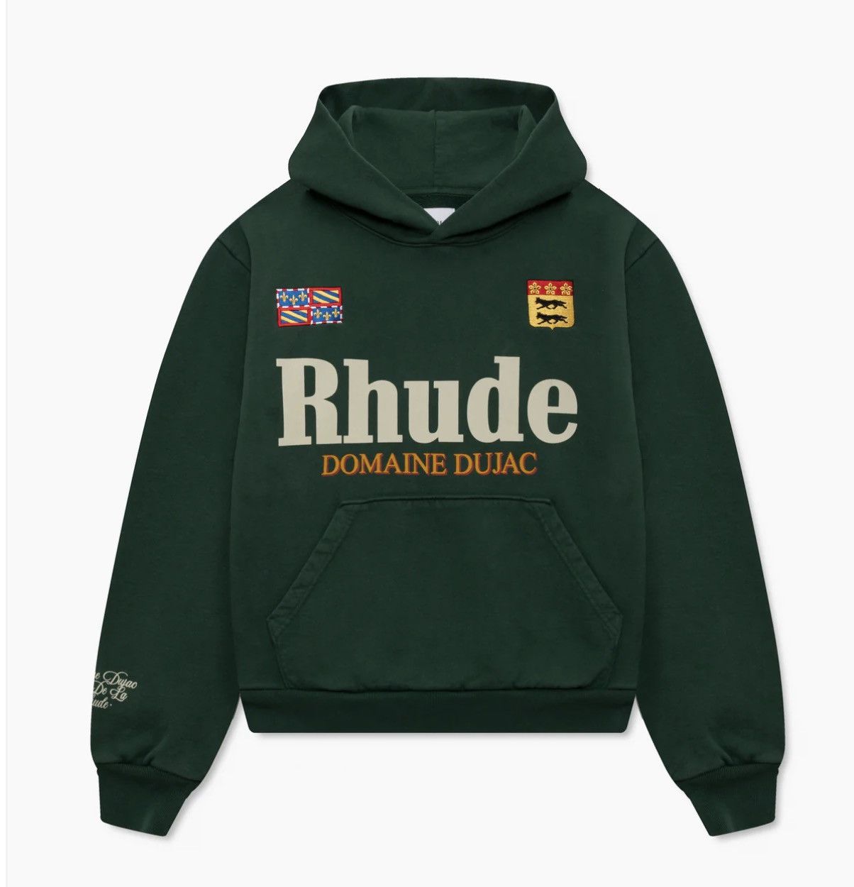 RHUDE X DOMAINE DUJAC HOODIE GREEN / WHITE Men’s Size XL