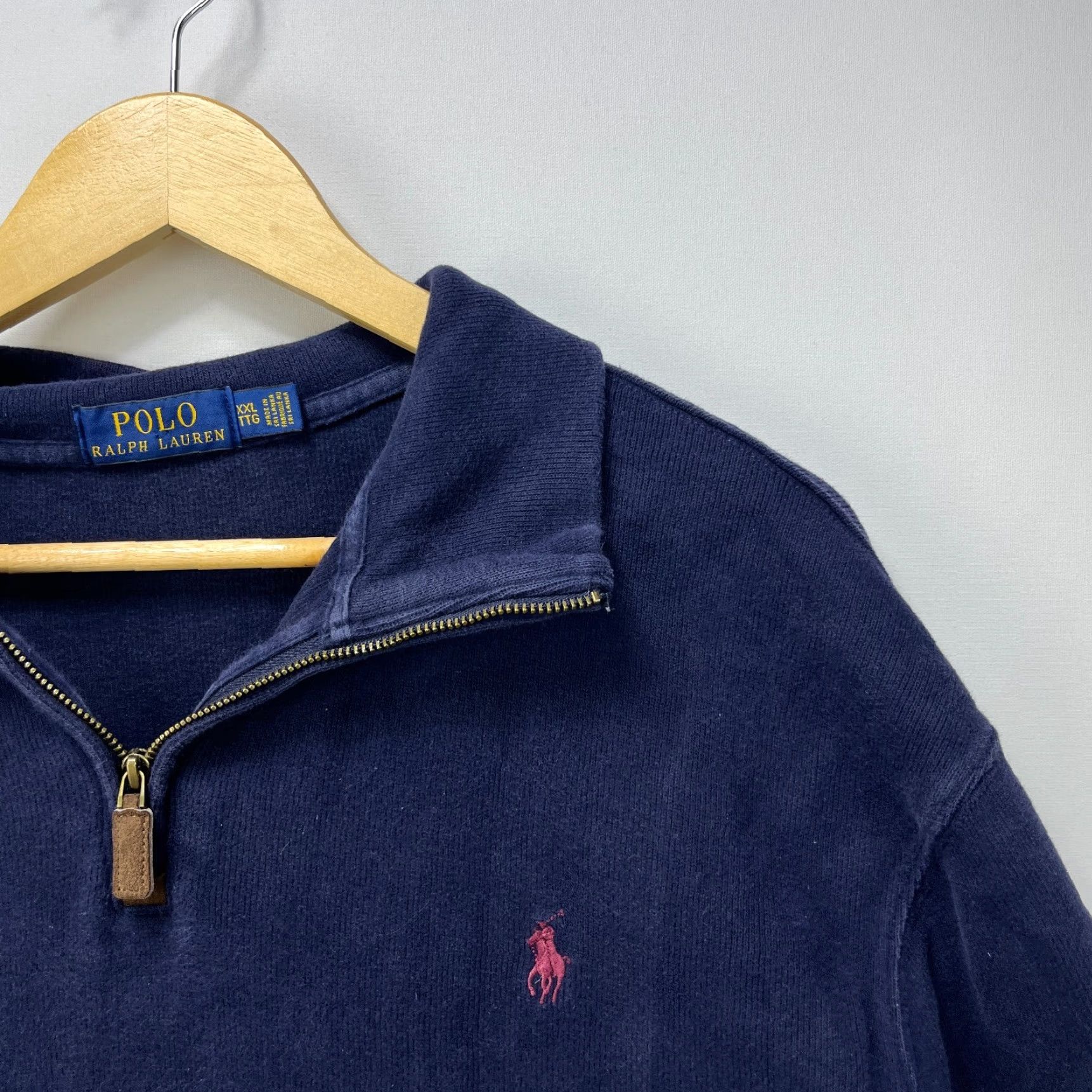 Polo Ralph Lauren VINTAGE Polo Ralph Lauren Quarter Zip Pony Sweatshirt 2XL Blue 90s Mens Pullover Sweatshirt” Size US XXL / EU 58 / 5 - 3 Thumbnail