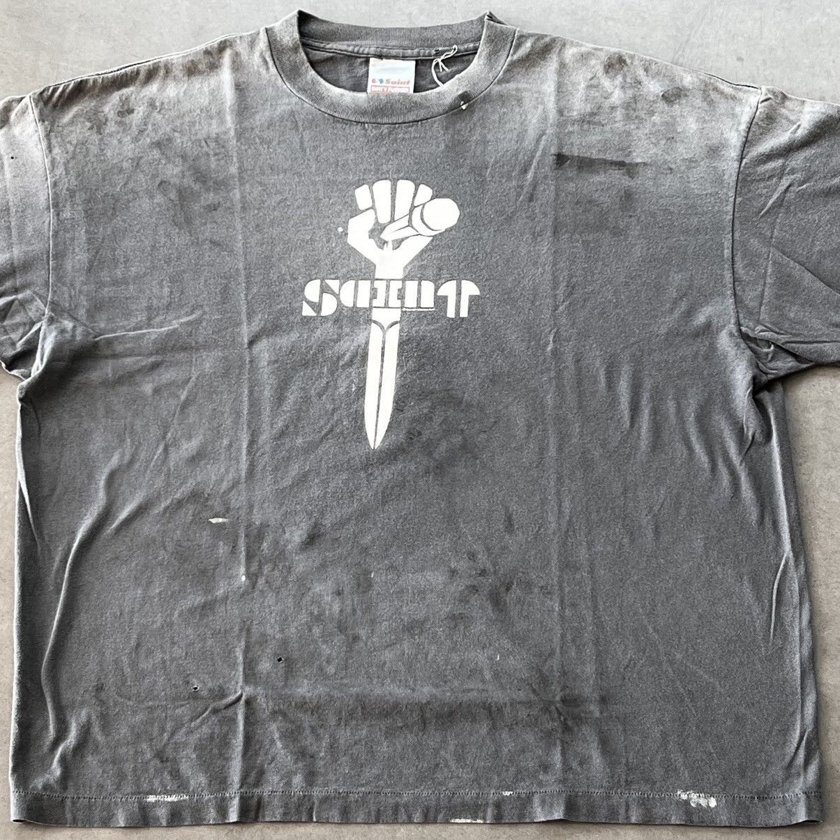 Saint Michael ❤️‍🔥 FIST TEE - POWER - SAINT MXXXXXX F/W 2025 Size US XXL / EU 58 / 5 - 11 Thumbnail