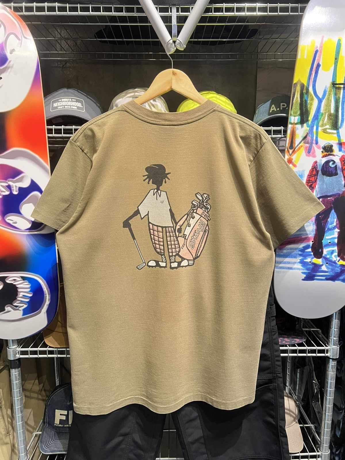 Stussy Vintage 90’s Stussy 'Golf Stickman' Double Sided Size US M / EU 48-50 / 2 - 1 Thumbnail