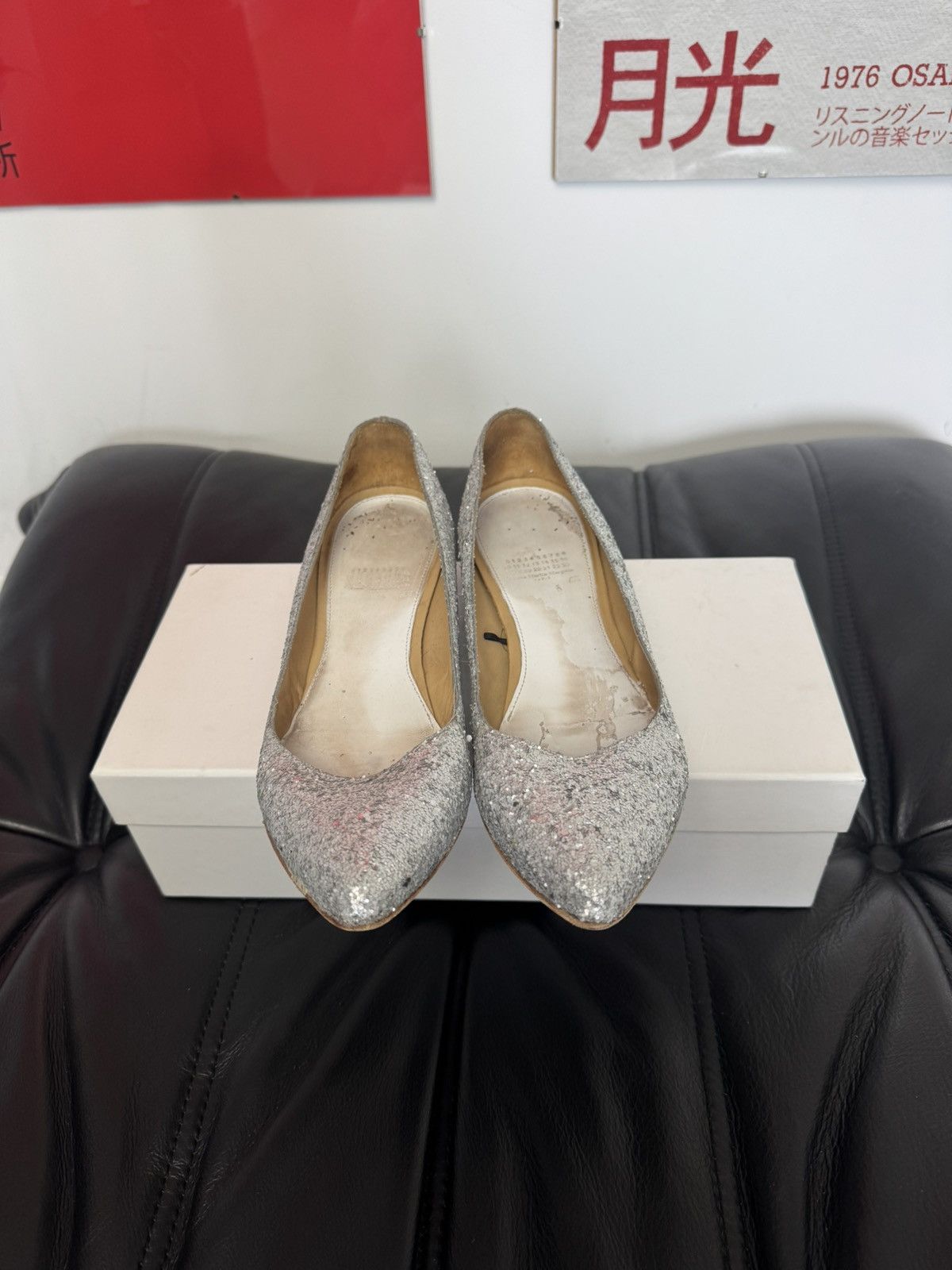 Maison Margiela Maison Martin Margiela X H&M Silver Sparkly Ballet Pumps Size US 9 / IT 39 - 3 Thumbnail