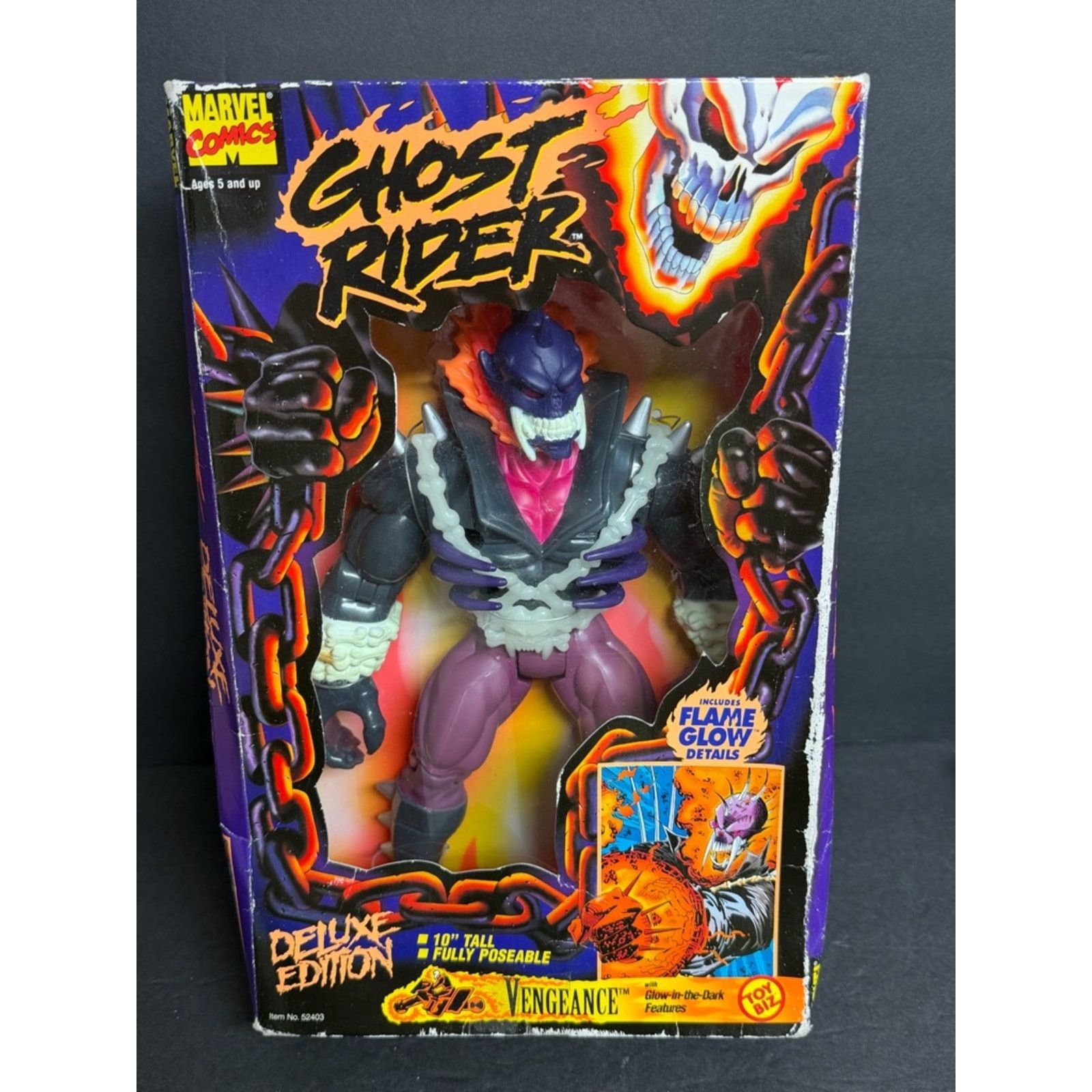 Marvel Comics Vintage 1995 Toybiz Marvel Ghost Rider Vengeance 10" inches Size ONE SIZE - 1 Thumbnail