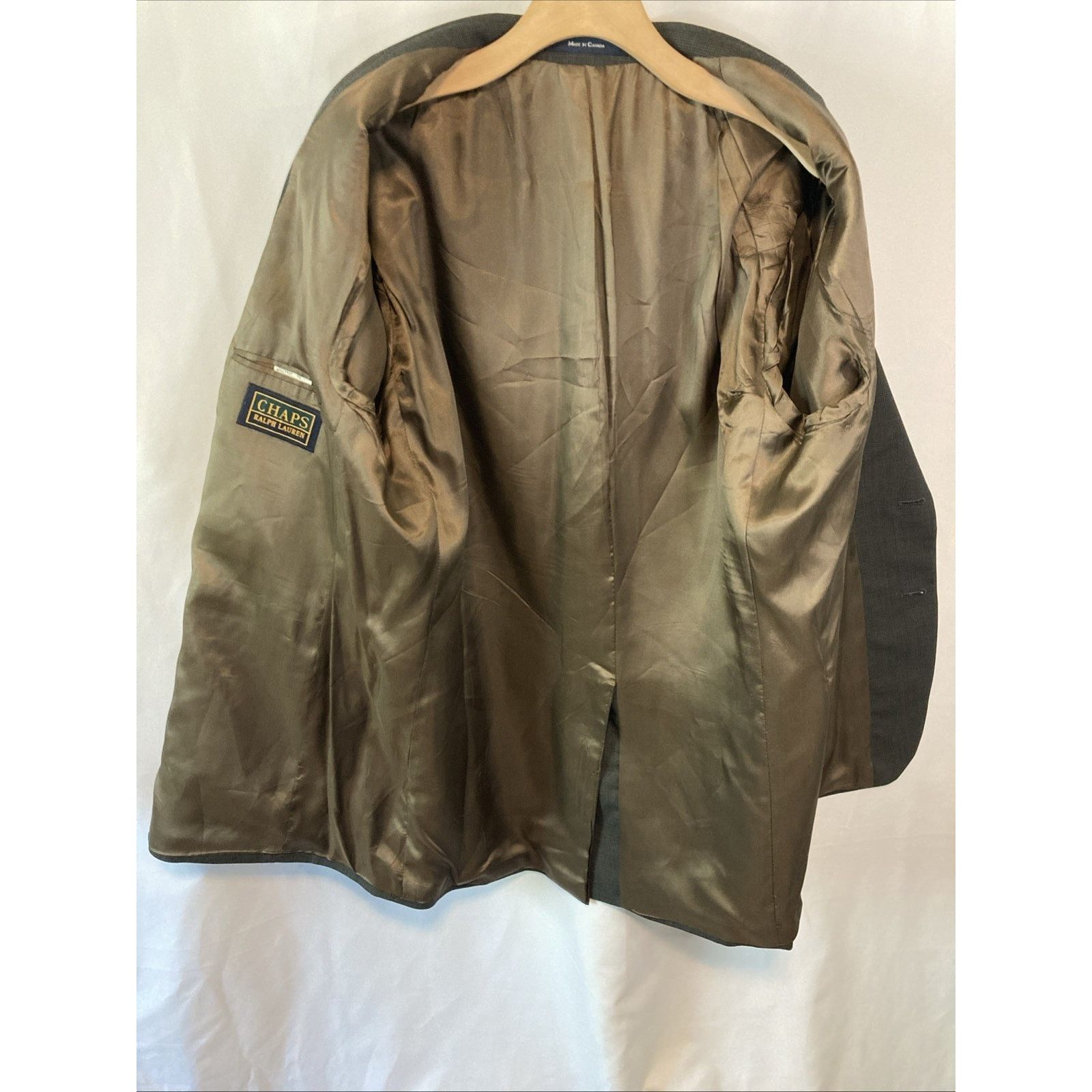 Chaps Ralph Lauren 46T Vtg Chaps Ralph Lauren Glen Check Wool Sport Coat Blazer Size 46L - 8 Thumbnail