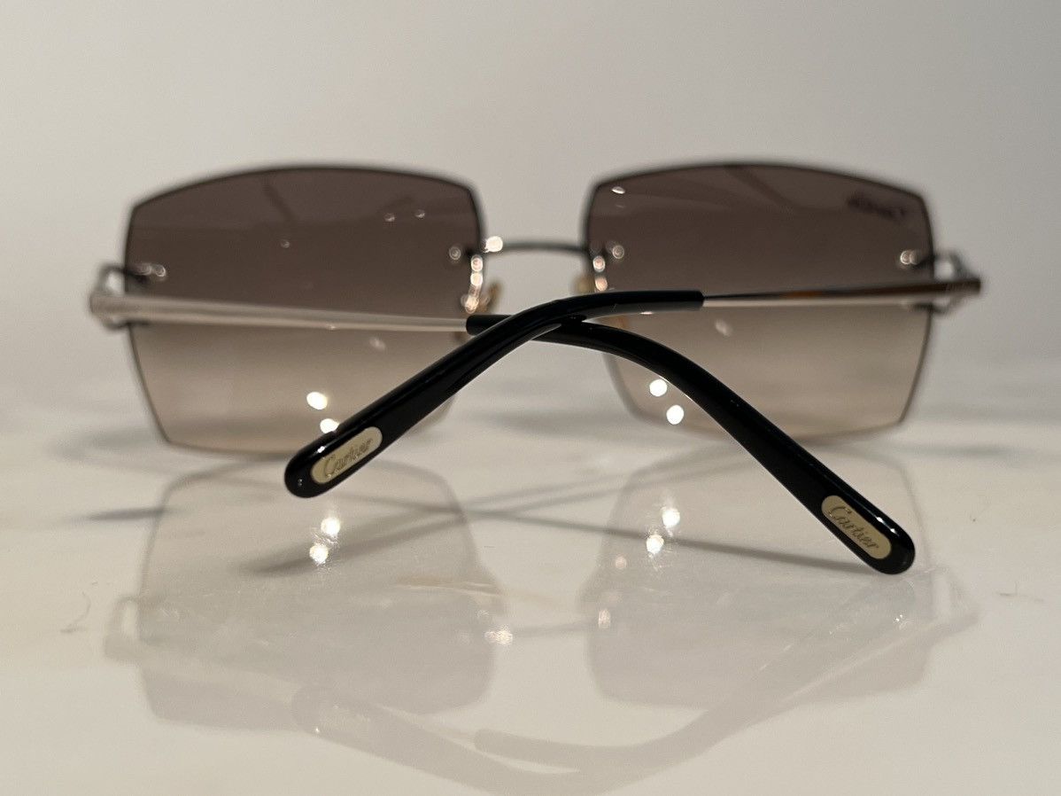 Cartier Cartier Solid 18k White Gold Sunglasses Glasses Size ONE SIZE - 6 Thumbnail