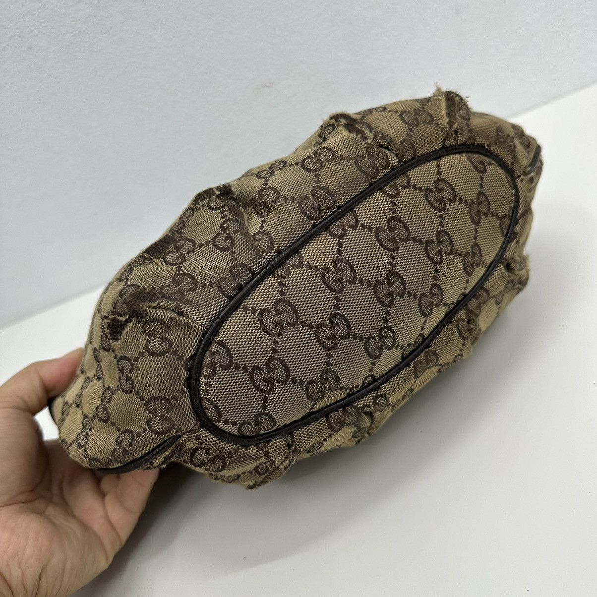 Gucci ‼️LASTDROP‼️ AUTHENTIC GUCCI GG MONOGRAM STUDDED HOBO BAG Size ONE SIZE - 8 Thumbnail