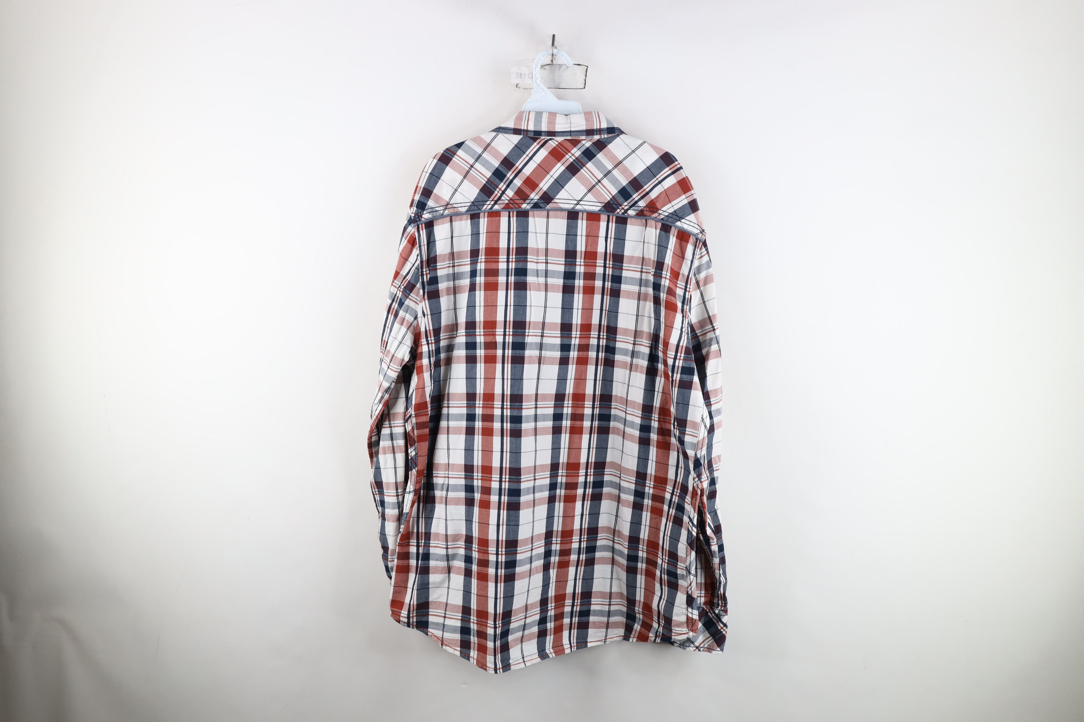 Vintage Buckle BKE Distressed Thick Stitch Snap Button Shirt Plaid Size US XL / EU 56 / 4 - 12 Thumbnail
