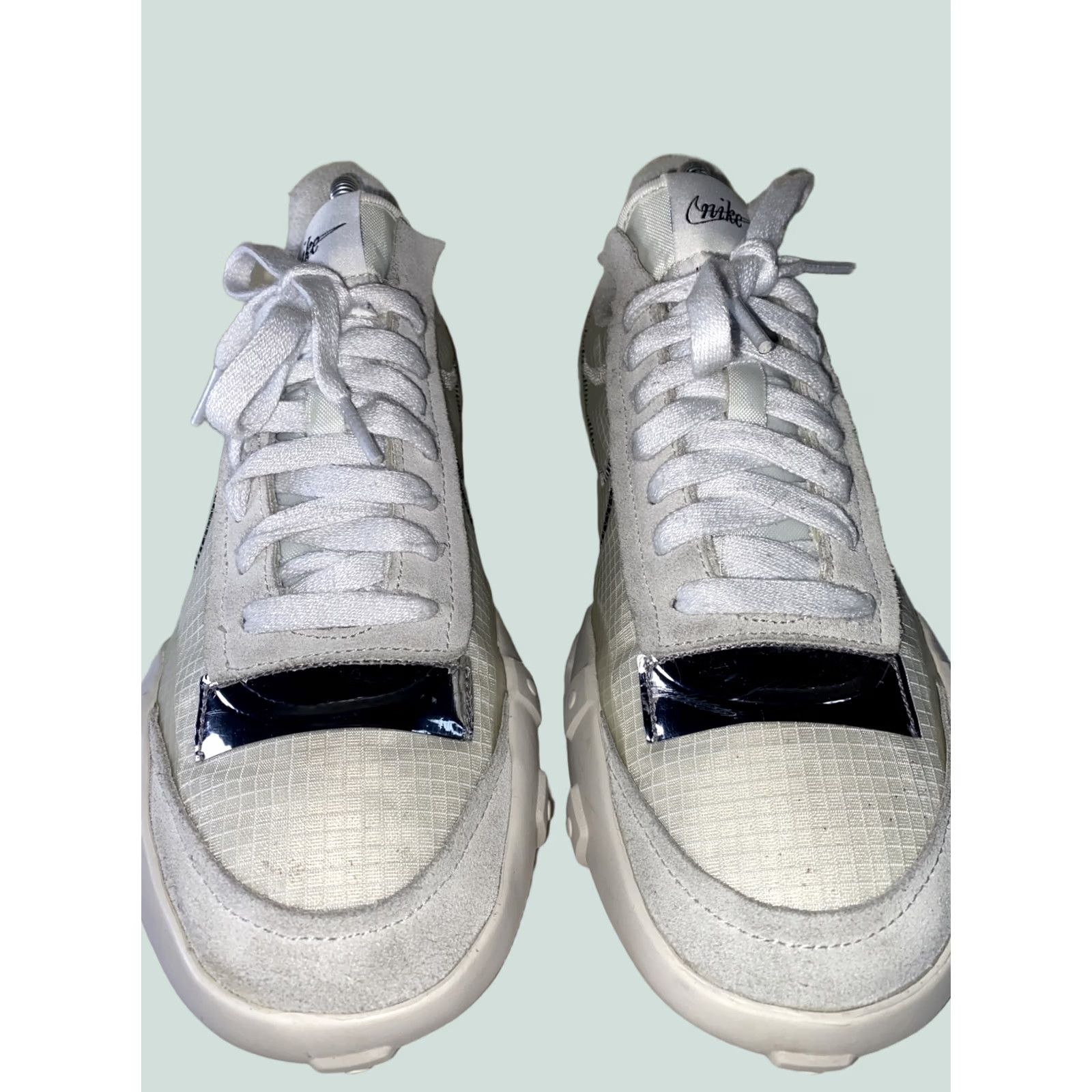 Nike VINTAGE Women’s Nike Waffle Racer 2x White / Grey / Neon Size 9.5 Size US 10 / IT 40 - 1 Thumbnail