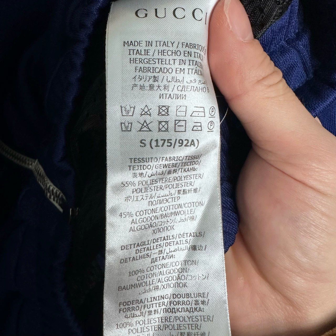 gucci striped zip-up jacket in size small