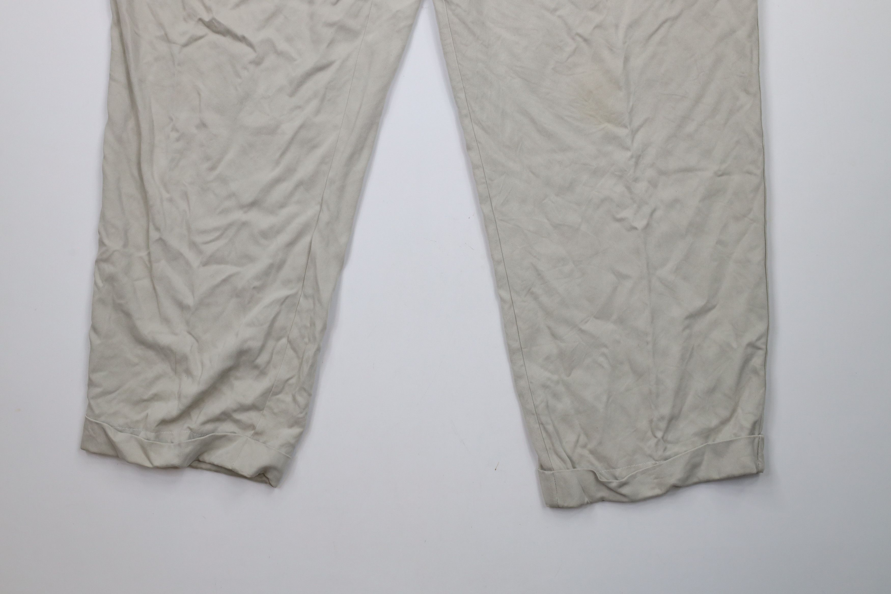 Tommy Bahama × Vintage Vintage 90s Tommy Bahama Silk Wide Leg Chino Pants Beige Size US 38 / EU 54 - 4 Thumbnail