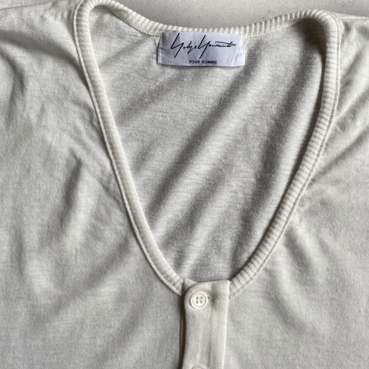 Yohji Yamamoto SS16 Side Ribbed 3/4 Sleeve Tee Size US L / EU 52-54 / 3 - 3 Thumbnail