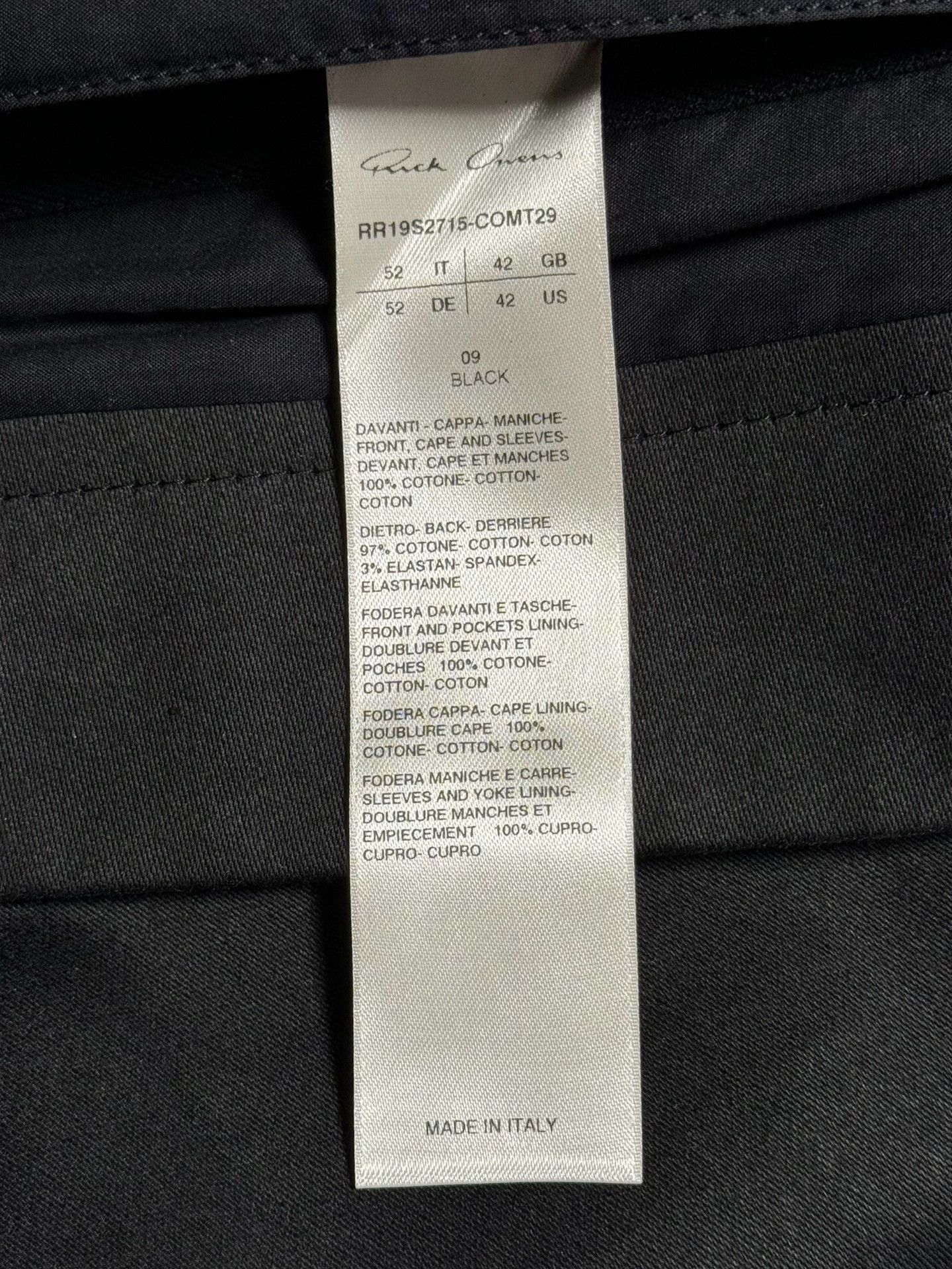 Rick Owens Rick Owens Mainline Runway Jacket 52 New No Tags Size US L / EU 52-54 / 3 - 3 Thumbnail