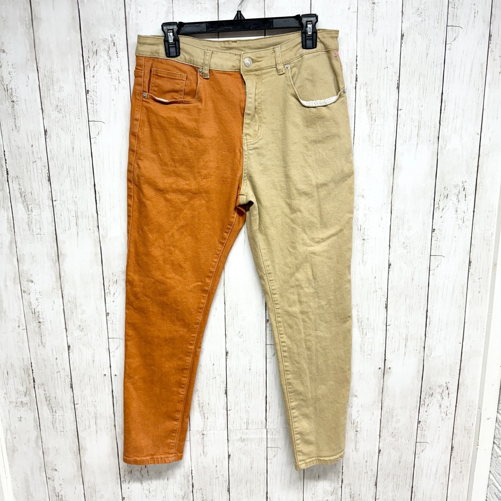 Other Jeans Women Size Small Two Tone High Rise Relaxed Straight Size 27" / US 4 / IT 40 - 1 Thumbnail