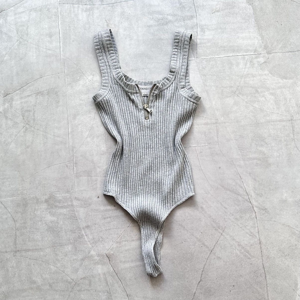 Transit Vintage Transit Par Such Ribbed Bodysuit Zip Tank Top Size M / US 6-8 / IT 42-44 - 1 Thumbnail