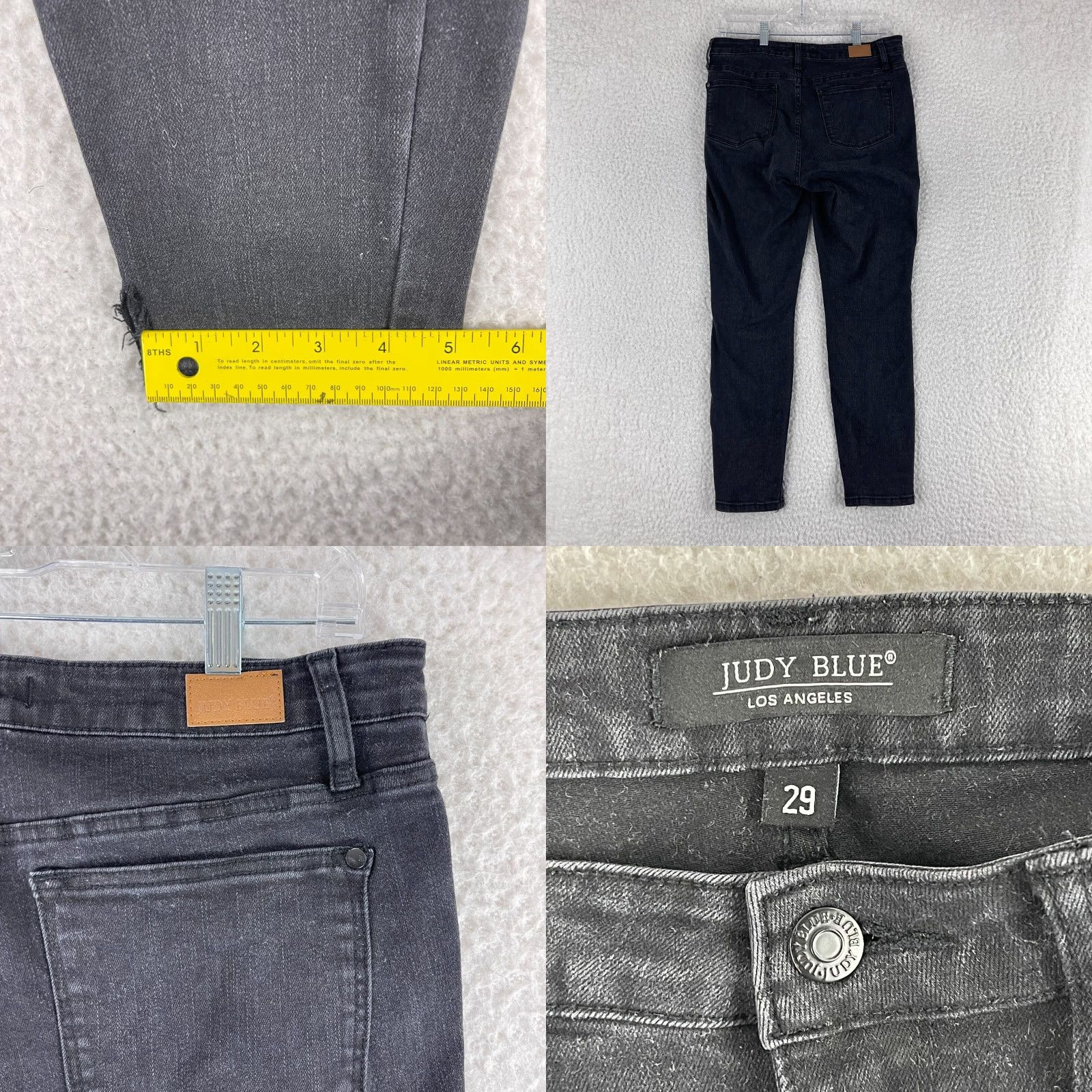 Denime Judy Blue Jeans Womens Size 29 Black Denim High-Rise Skinny Leg Casual Jeans Size 29" - 9 Thumbnail