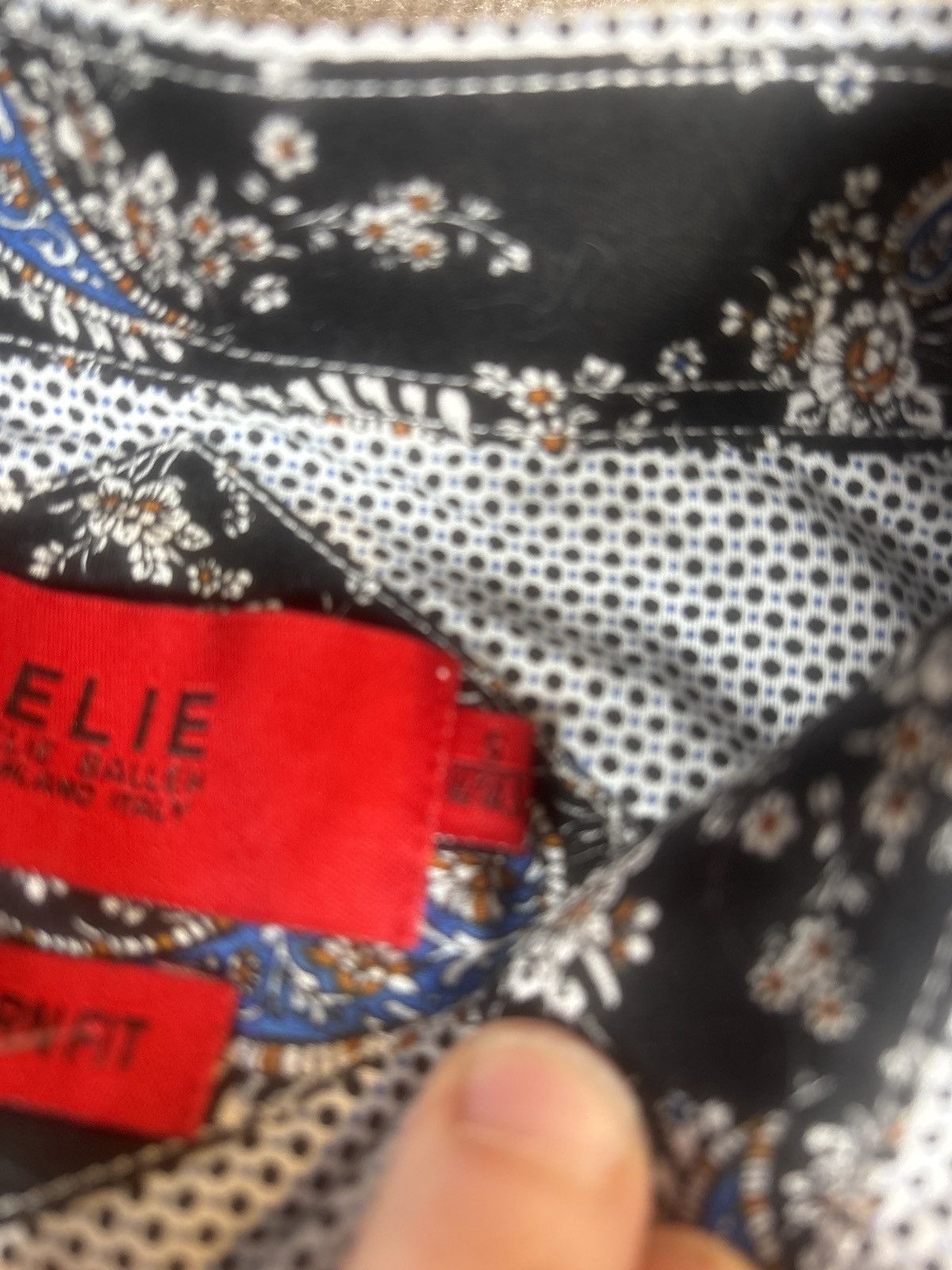 Other Elie Balleh Modern Fit Sm Slim Paisley Lined Contrast Cuff Size US S / EU 44-46 / 1 - 3 Thumbnail